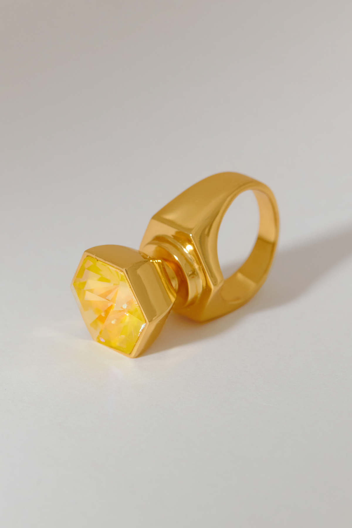 Hexa Crystal Ring - Sunrise Yellow