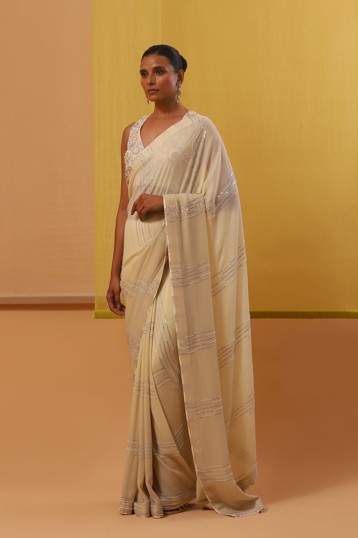 Offwhite Aaira Saree Set