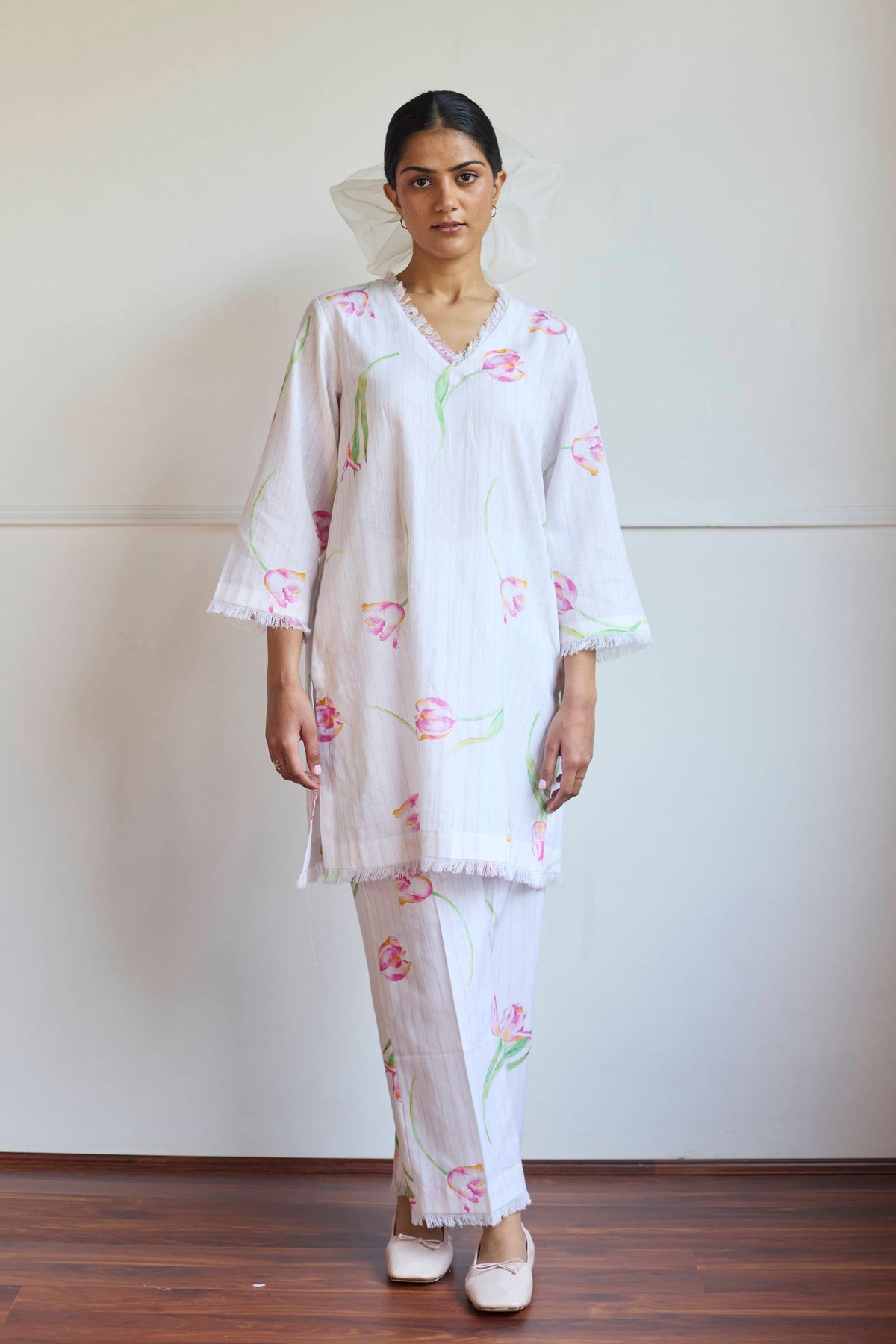 Ana Ivory Tulip Tunic Set