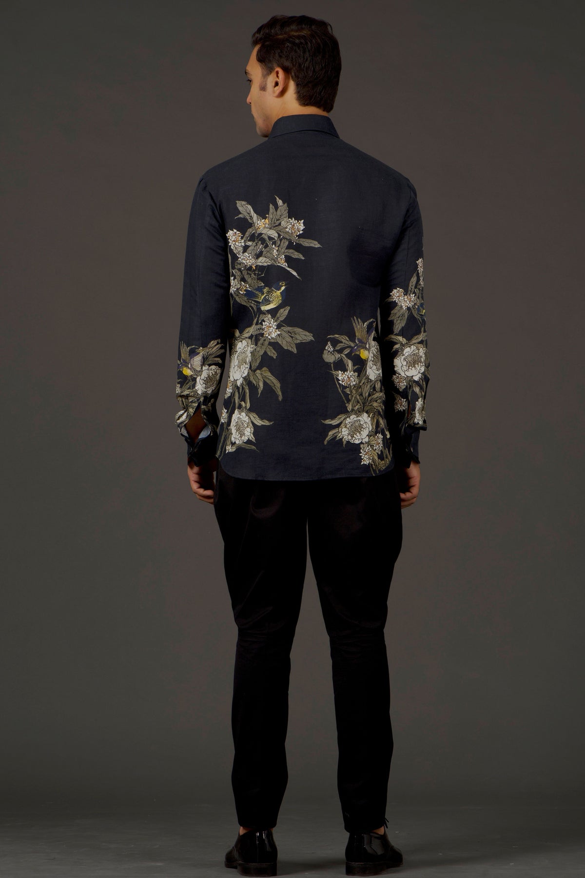 Black Floral Printed Shirt