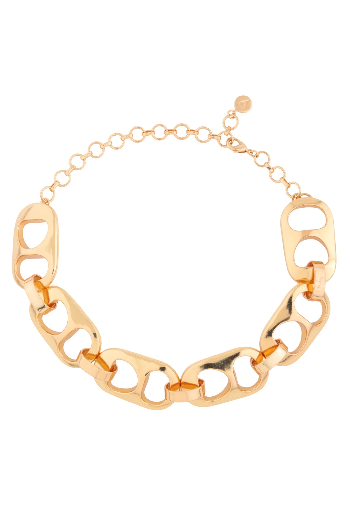 Golden Dramatic Can Choker Necklace