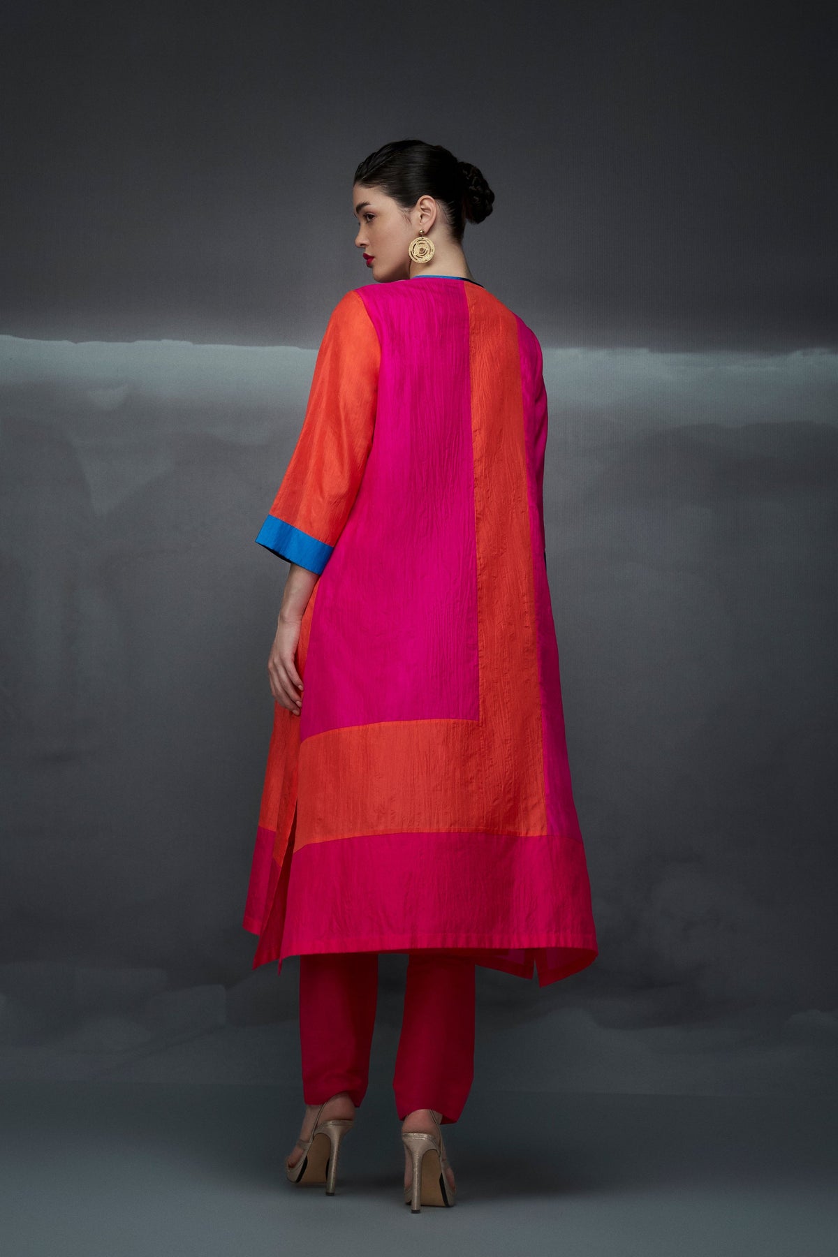 Pink Orange Kurta Set