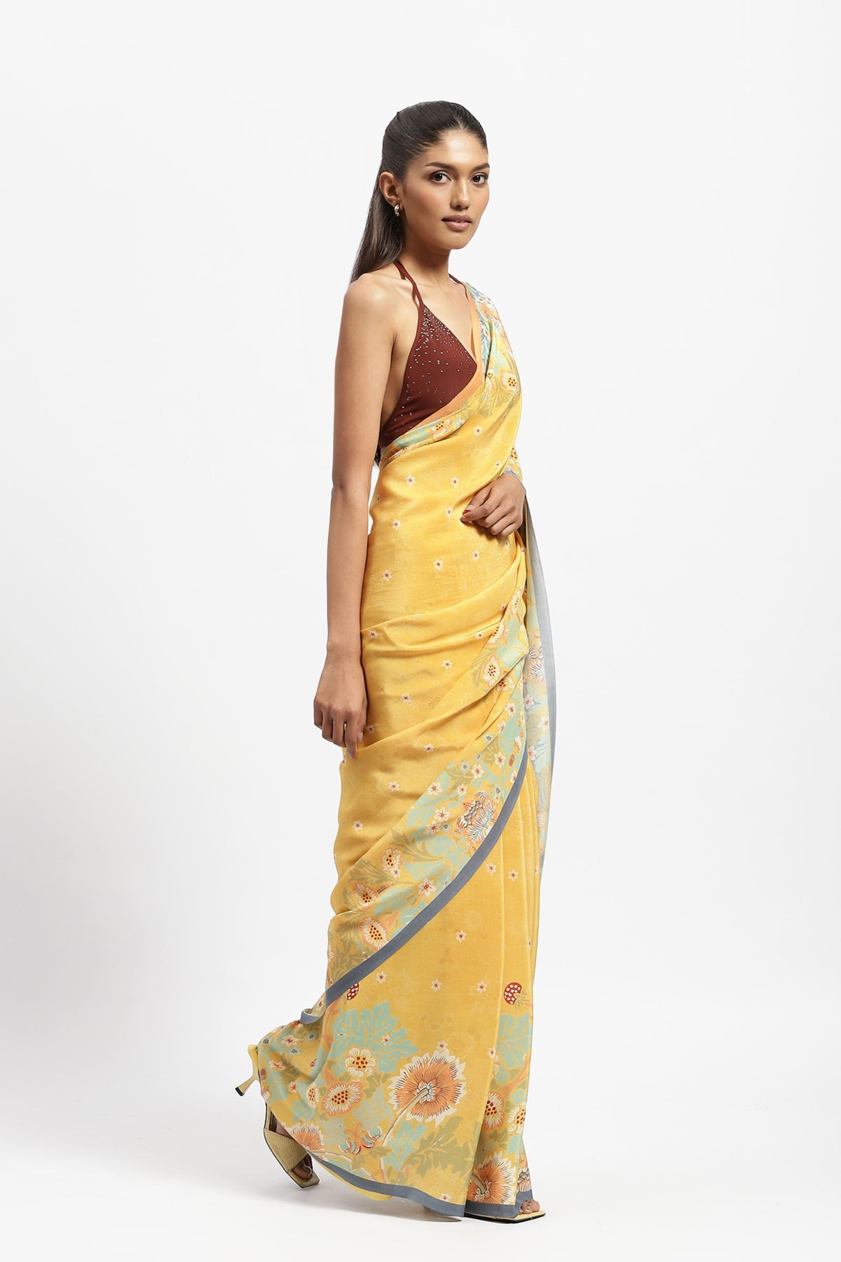 Lemon Love Printed Saree