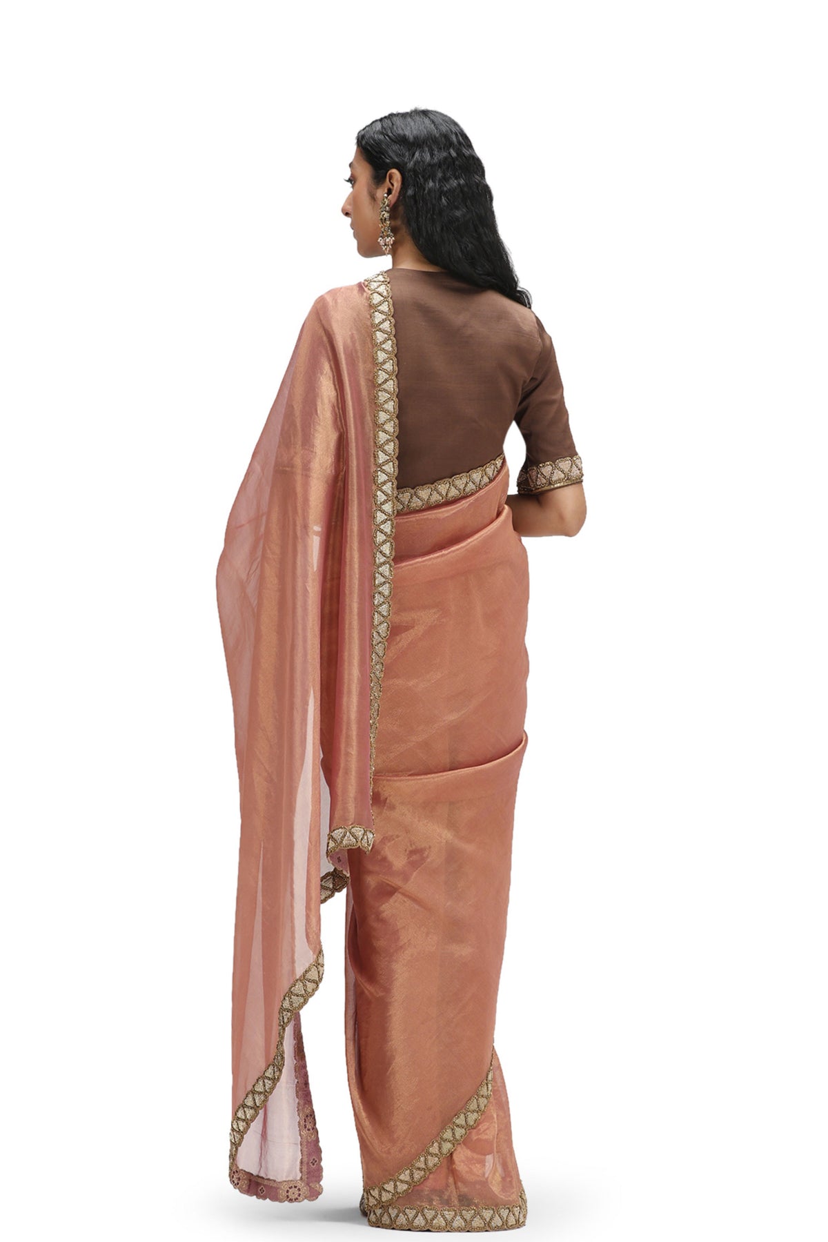 Mahendrani Fondant Pink Saree Set