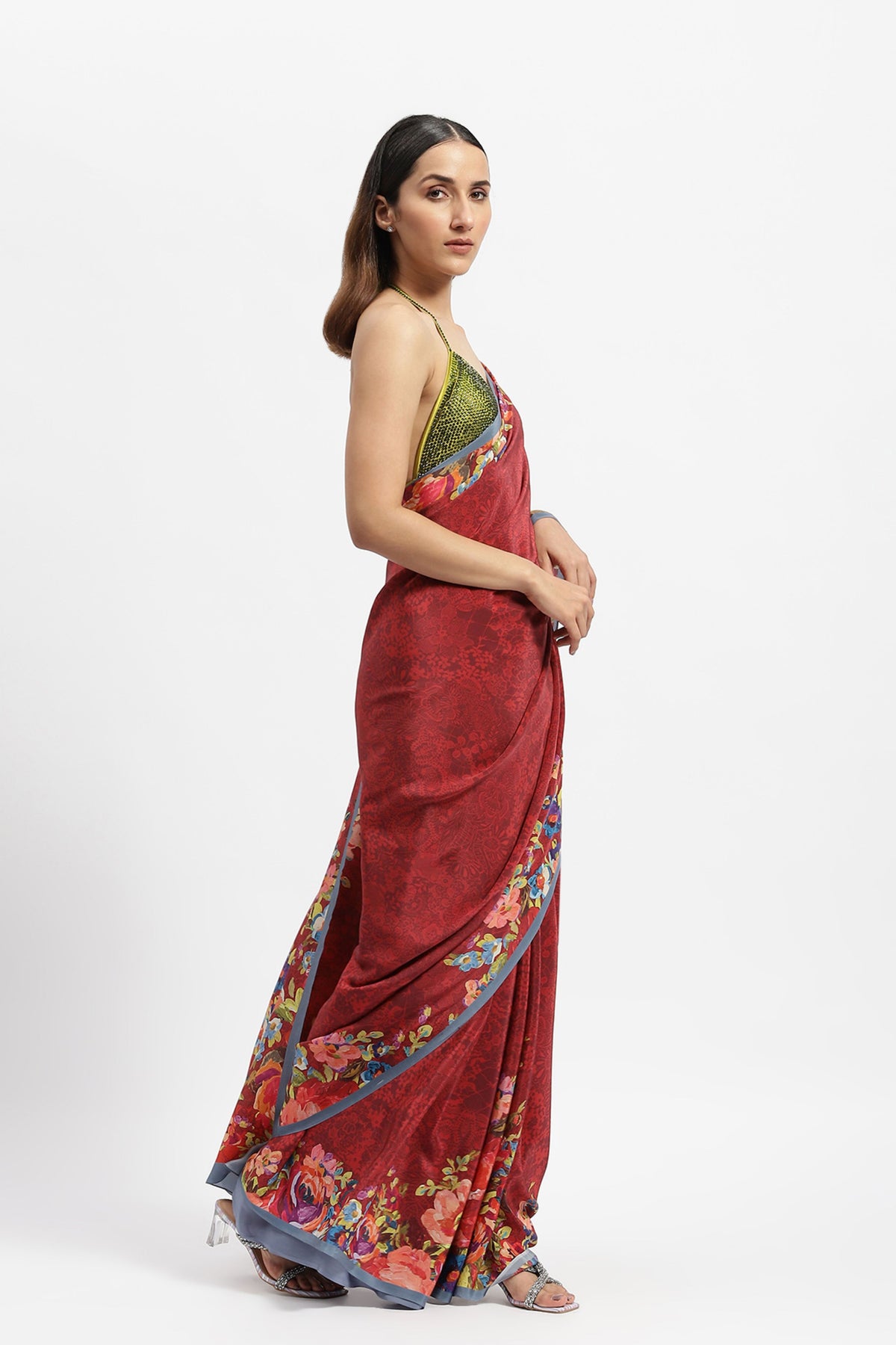 Seeing Red Printed Saree