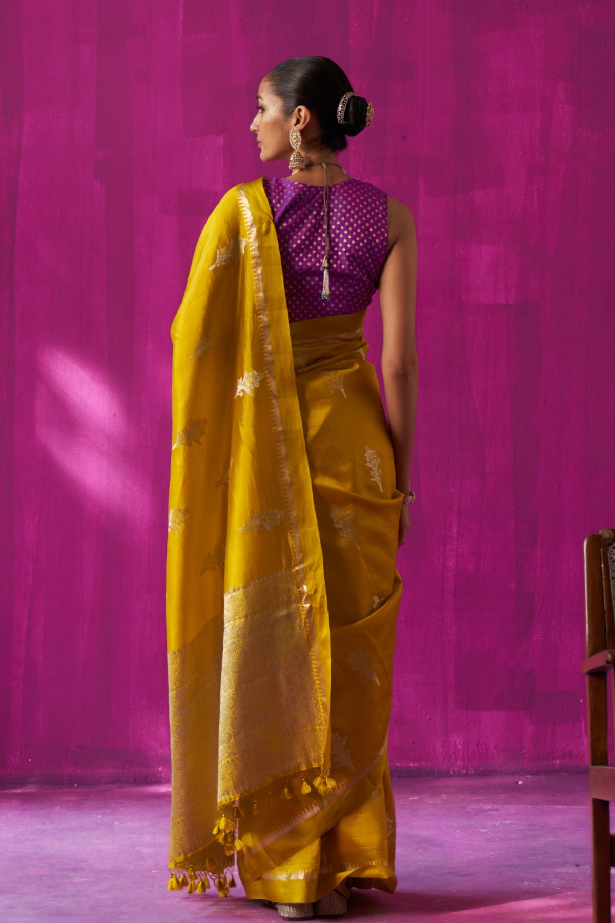 Madhavi Yellow Saree