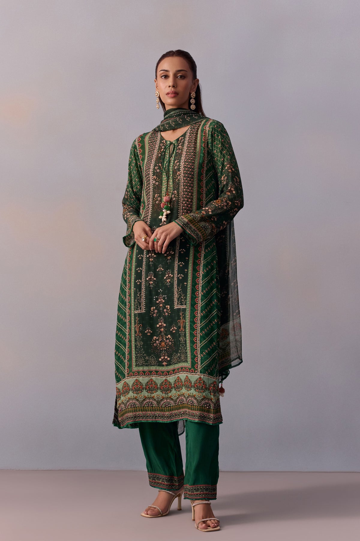 Green Reham Kurta Set