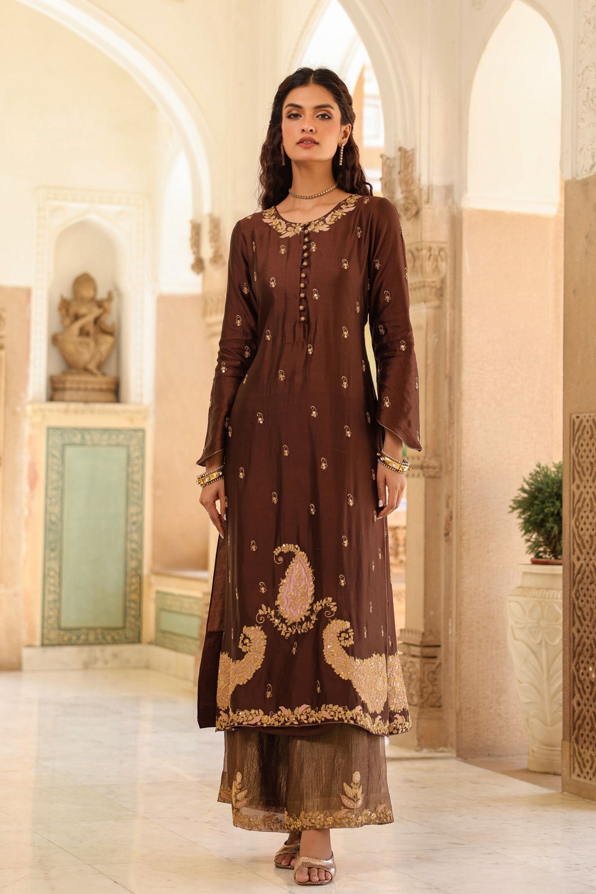 Riwayat Applique Long Kurta Set