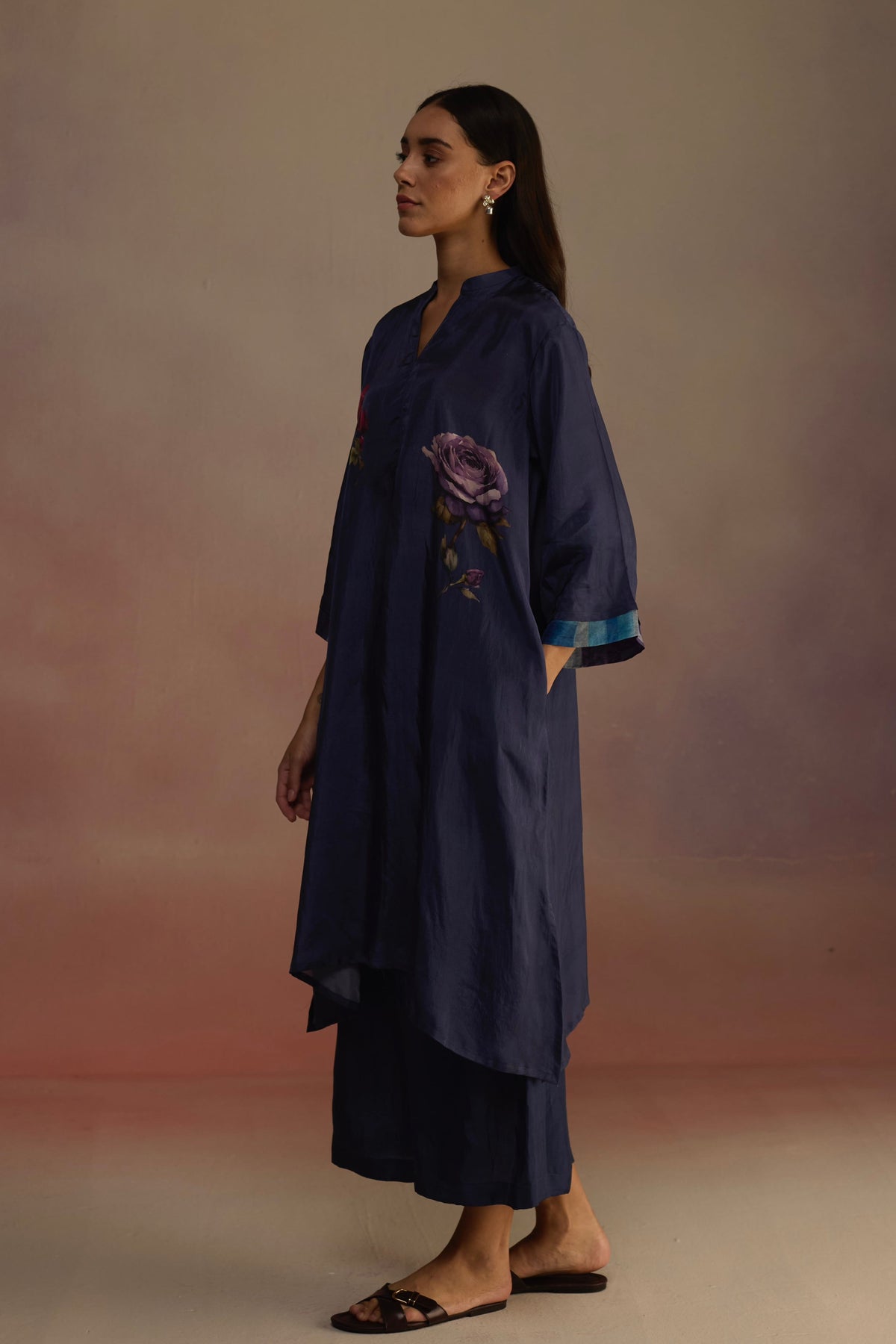 Clover Navy Kurta