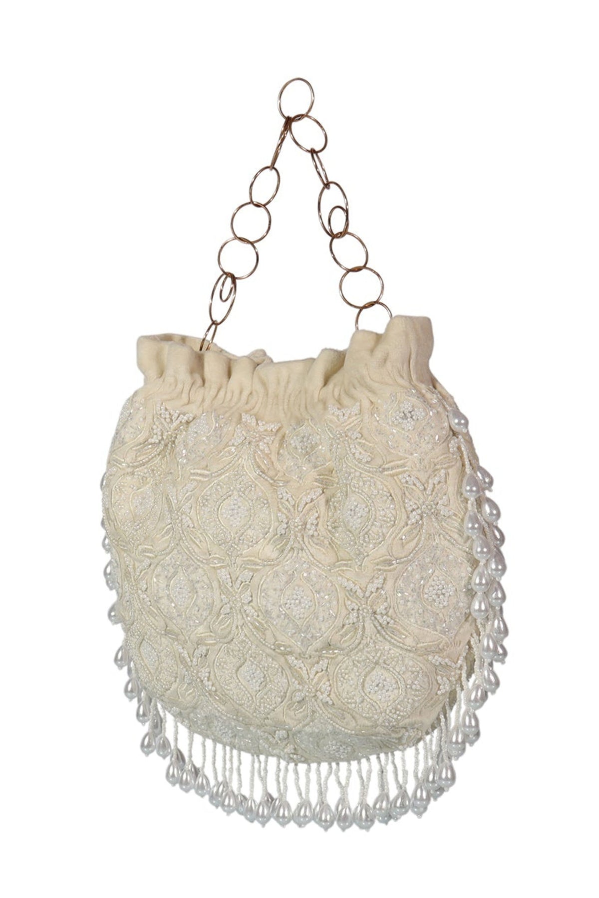 Motiya ivory potli bag