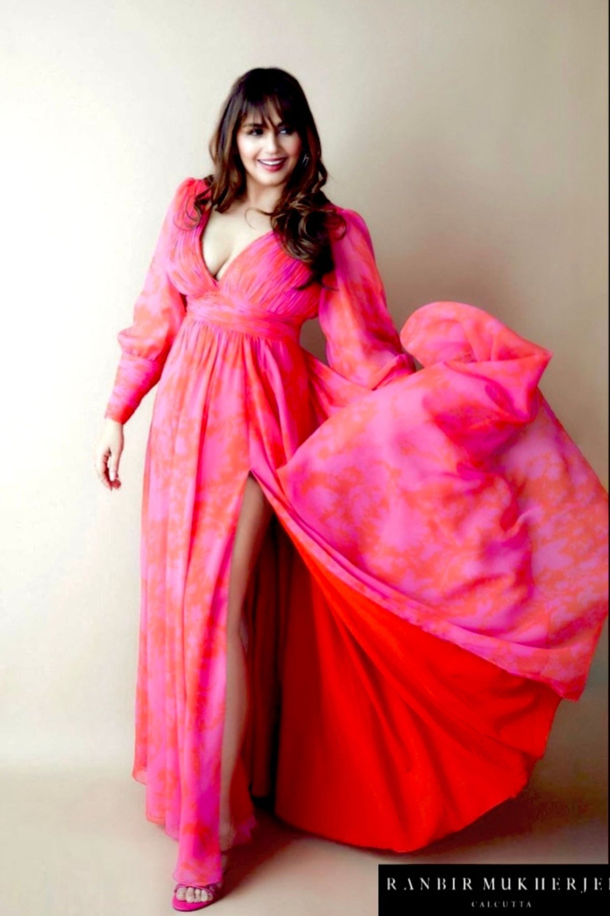 Red &amp; pink suzani dress