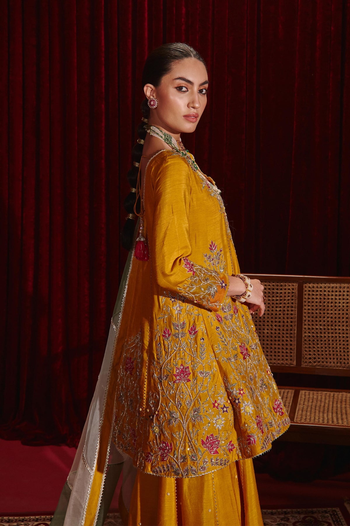 Mustard Anahita Sharara Set