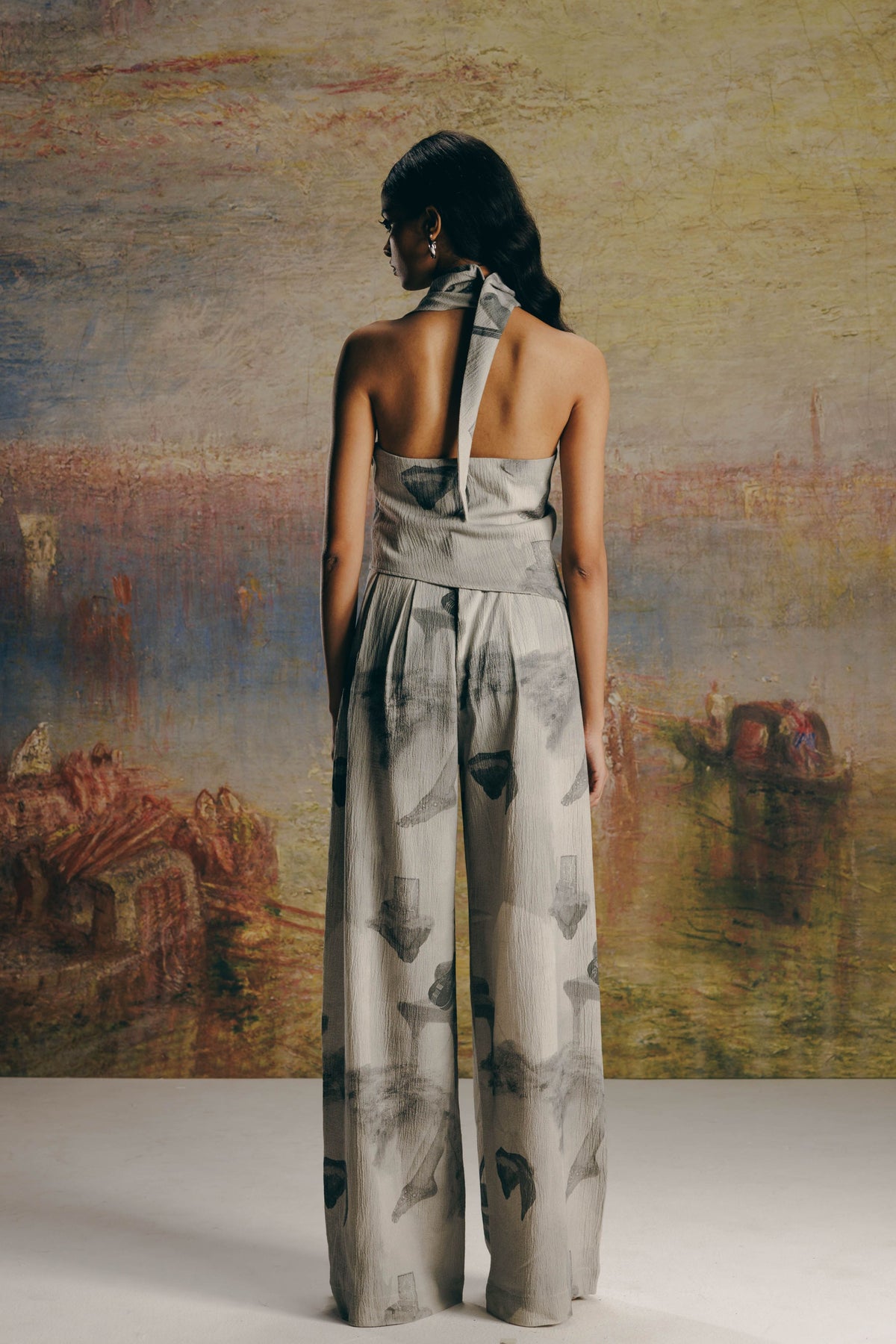 Surrealist Draped Co-ord Set