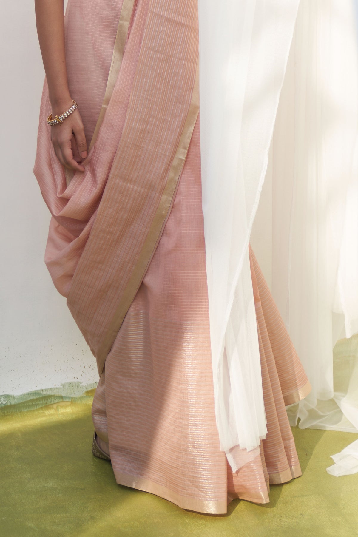 Nirvi Peach Saree