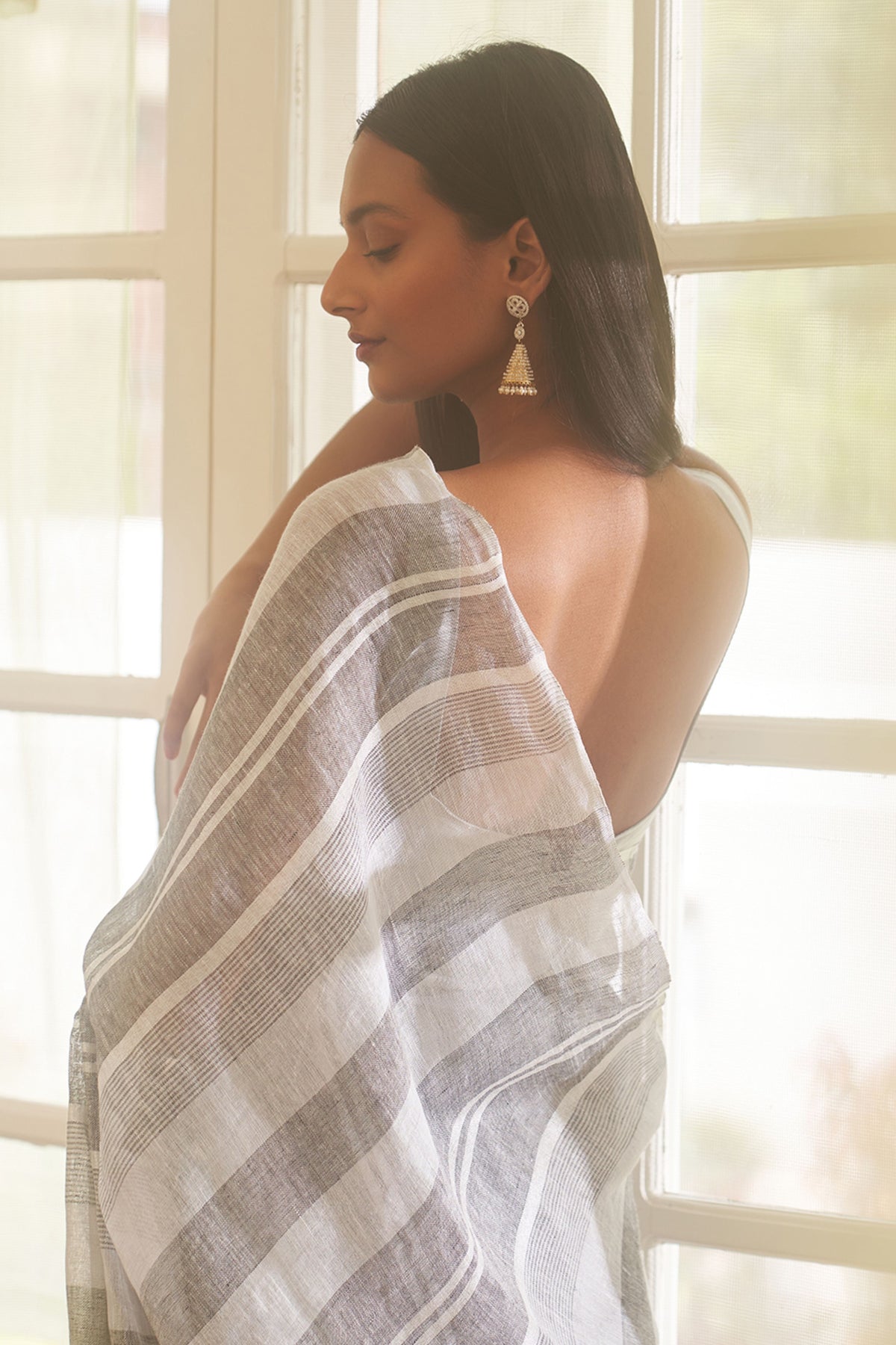 Druti Grey Saree