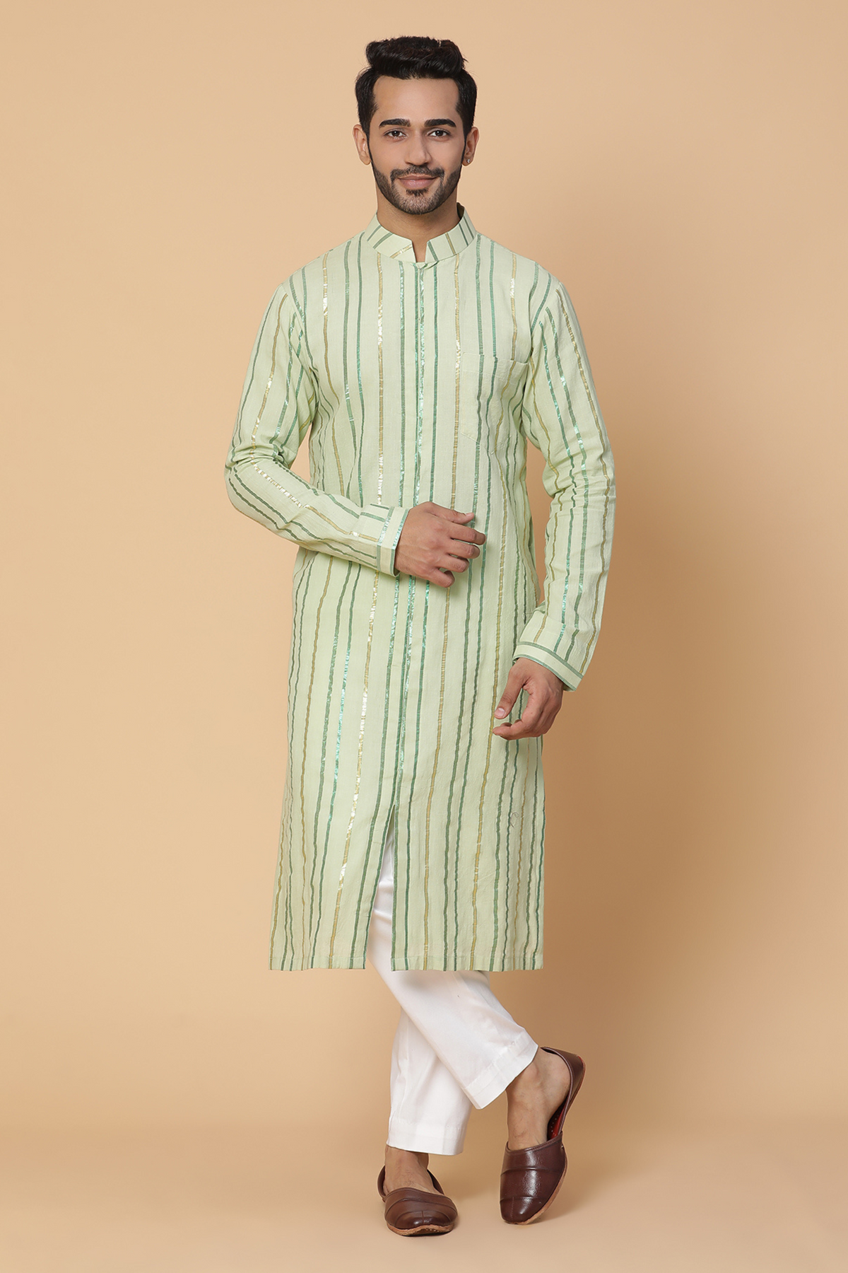 Sea green kurta set