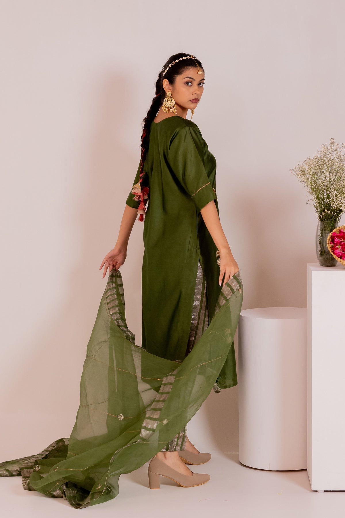 Sidhyaa Green Kurta Set