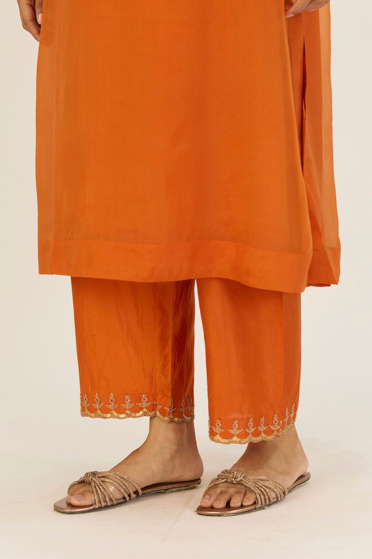 Rysa Orange Kurta &amp; Pants