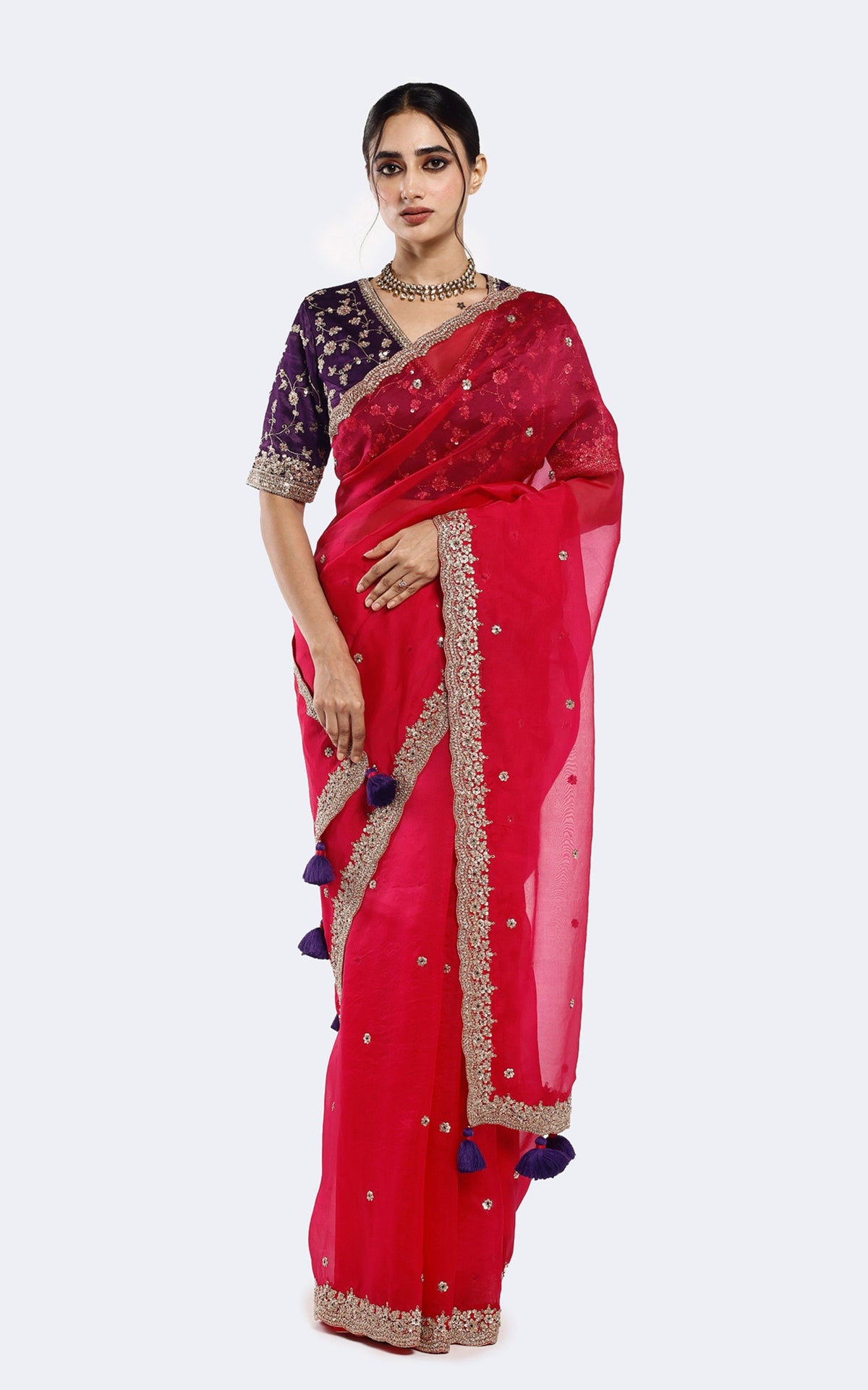 Resham Organza saree