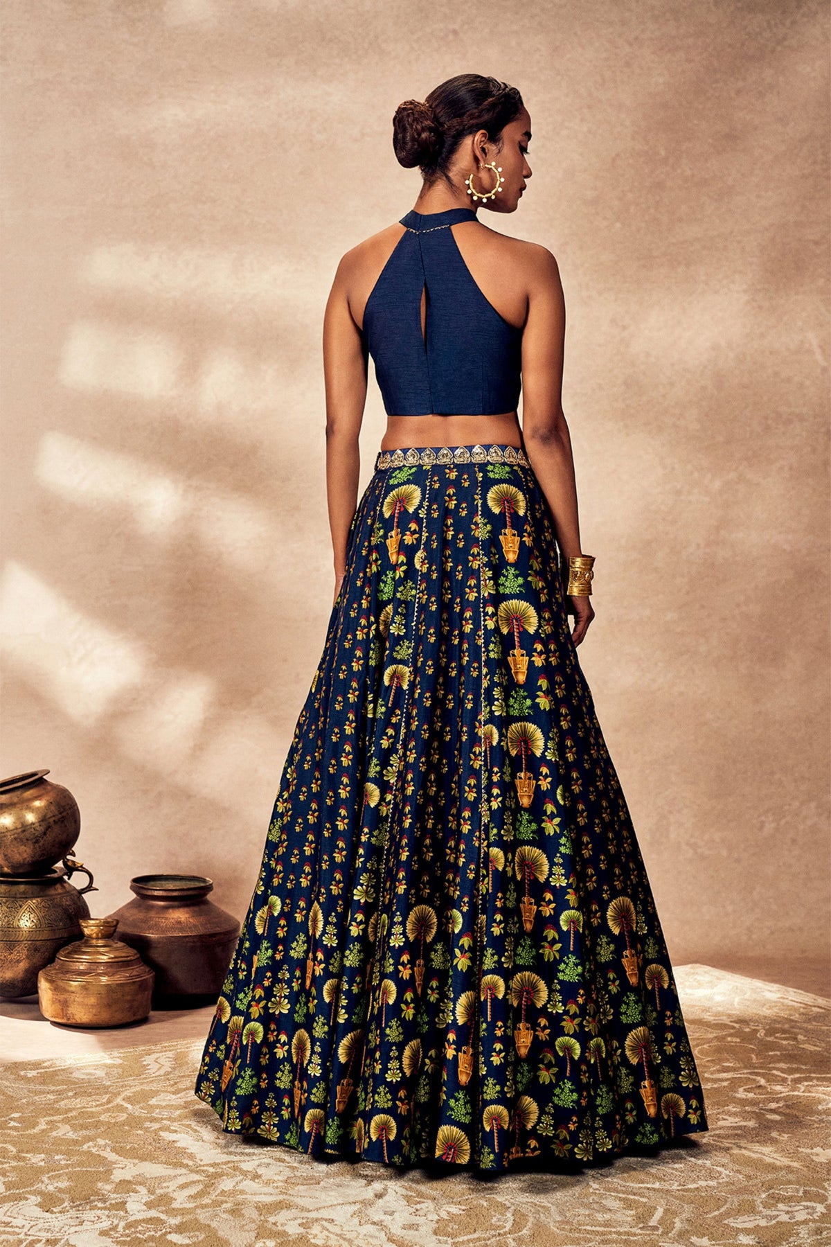 Blue Nomadic Tribe Lehenga