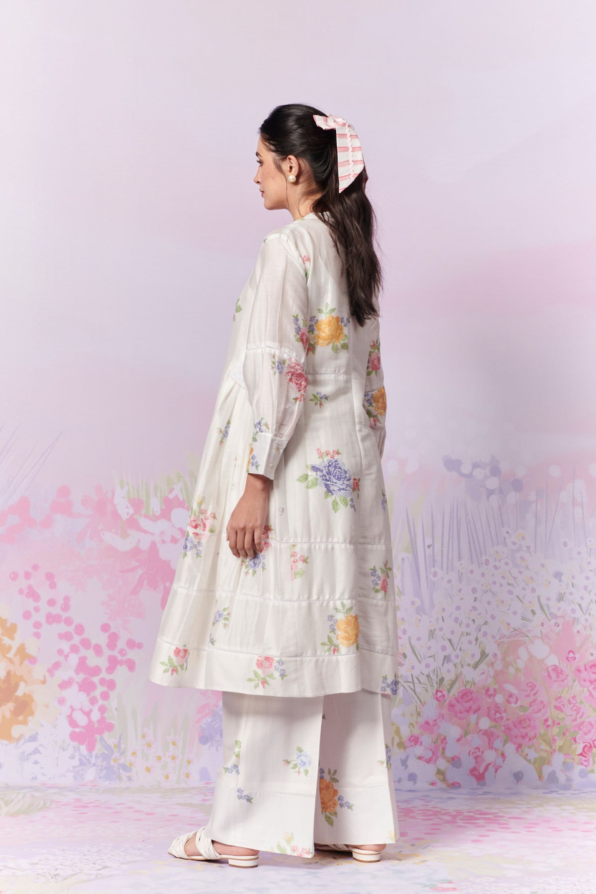 Summer Rose Kurta and Trousers Co-ord Set