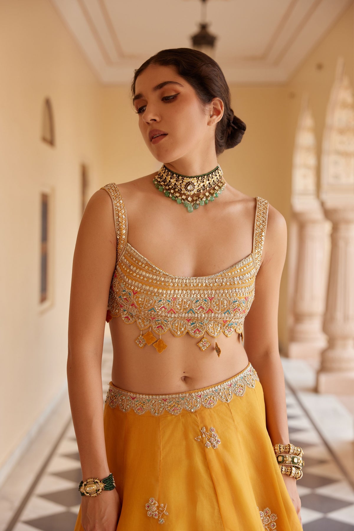 Orange Peel Lehenga