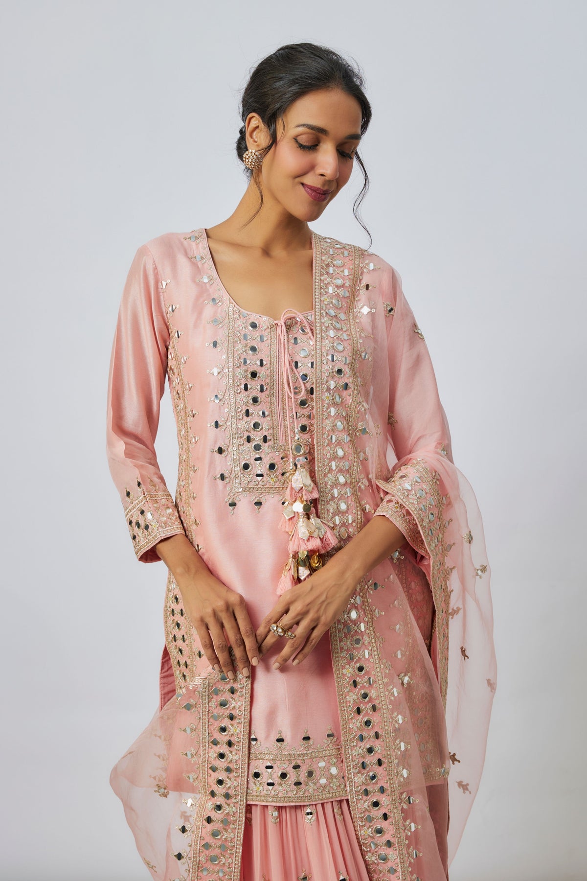 Pink Pariza Sharara Set