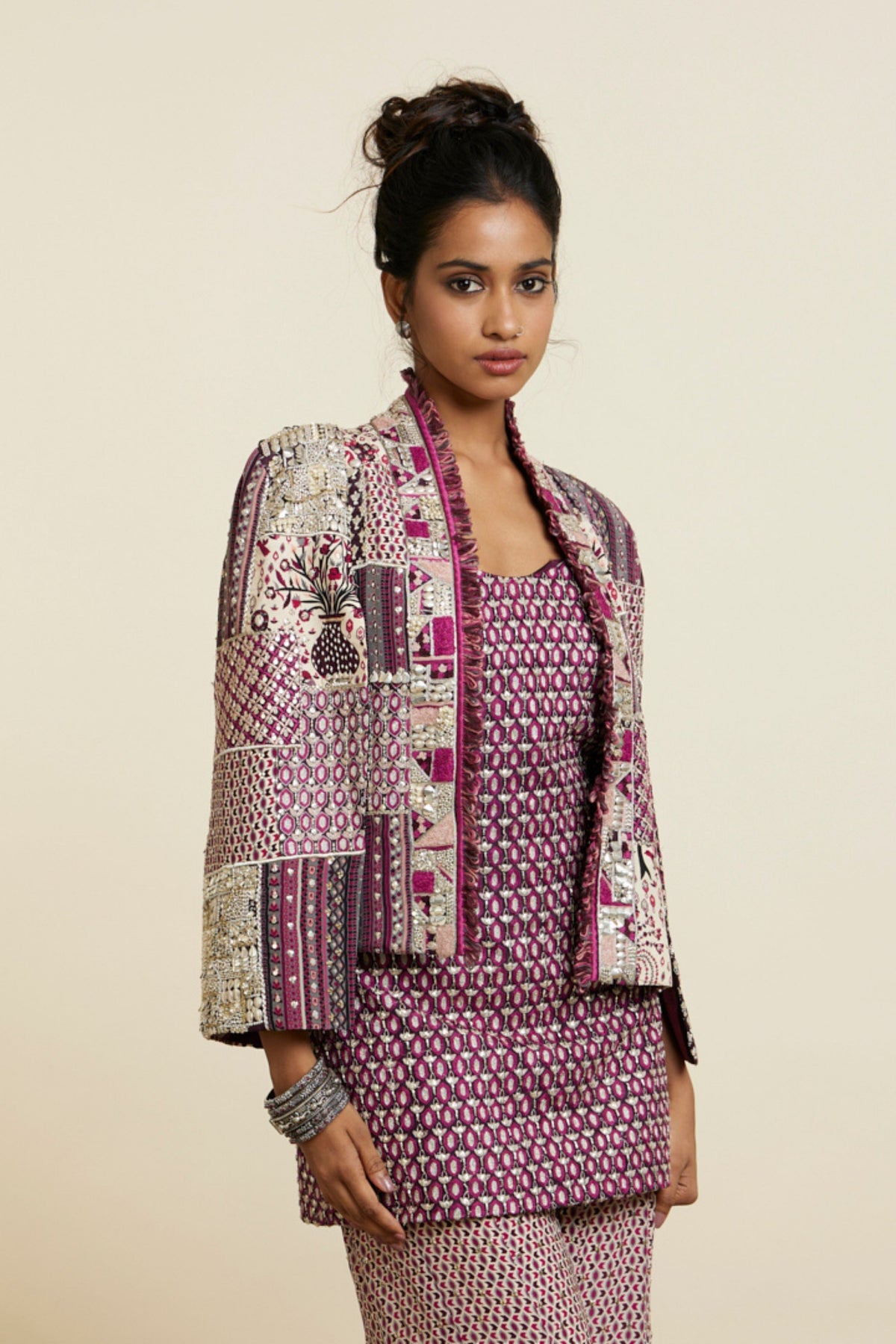 Merlot Patchwork Noor Jacket