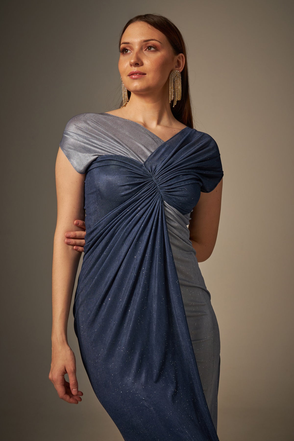 Blue Shaded Stretch Dress