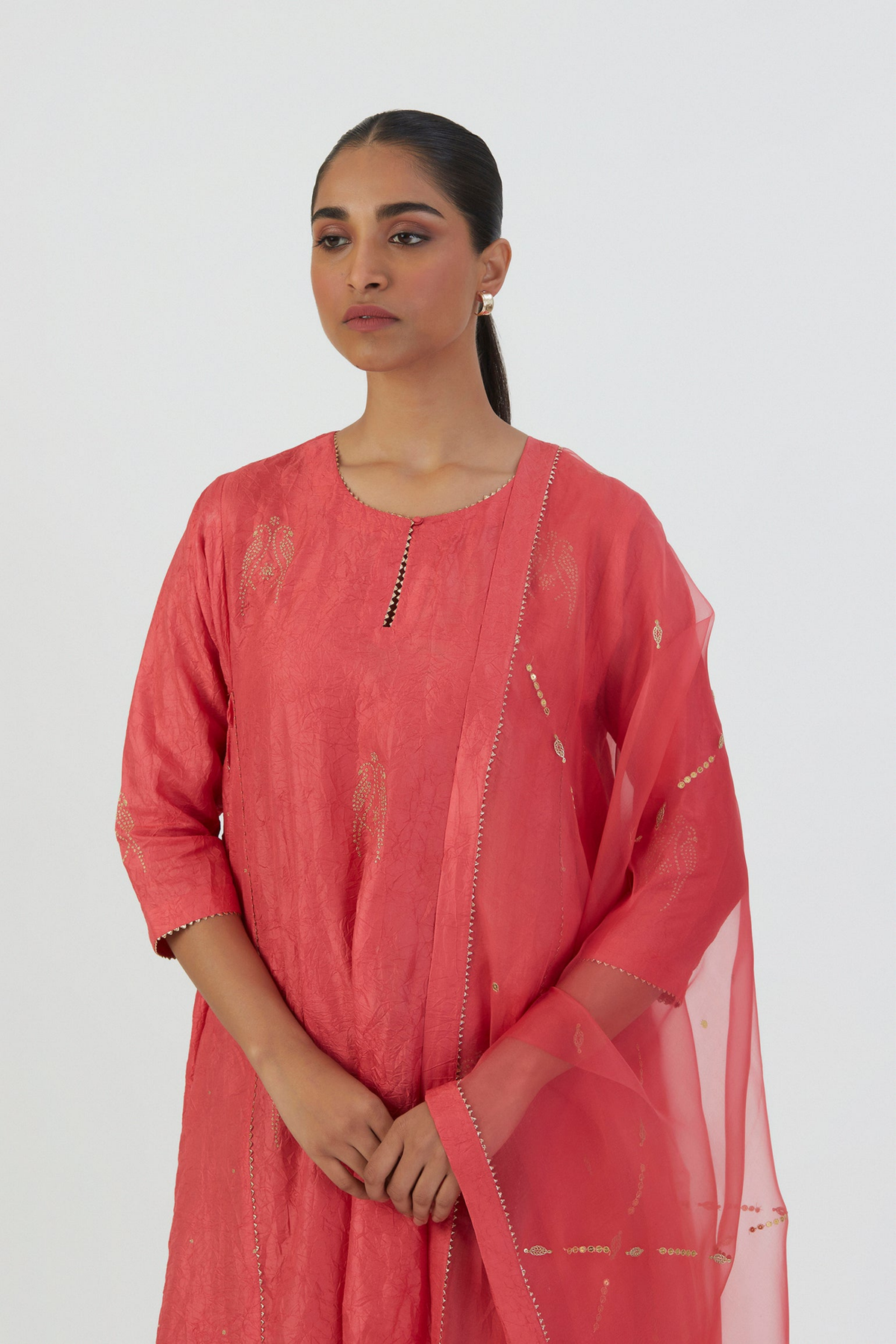 Mayar Coral Dupatta