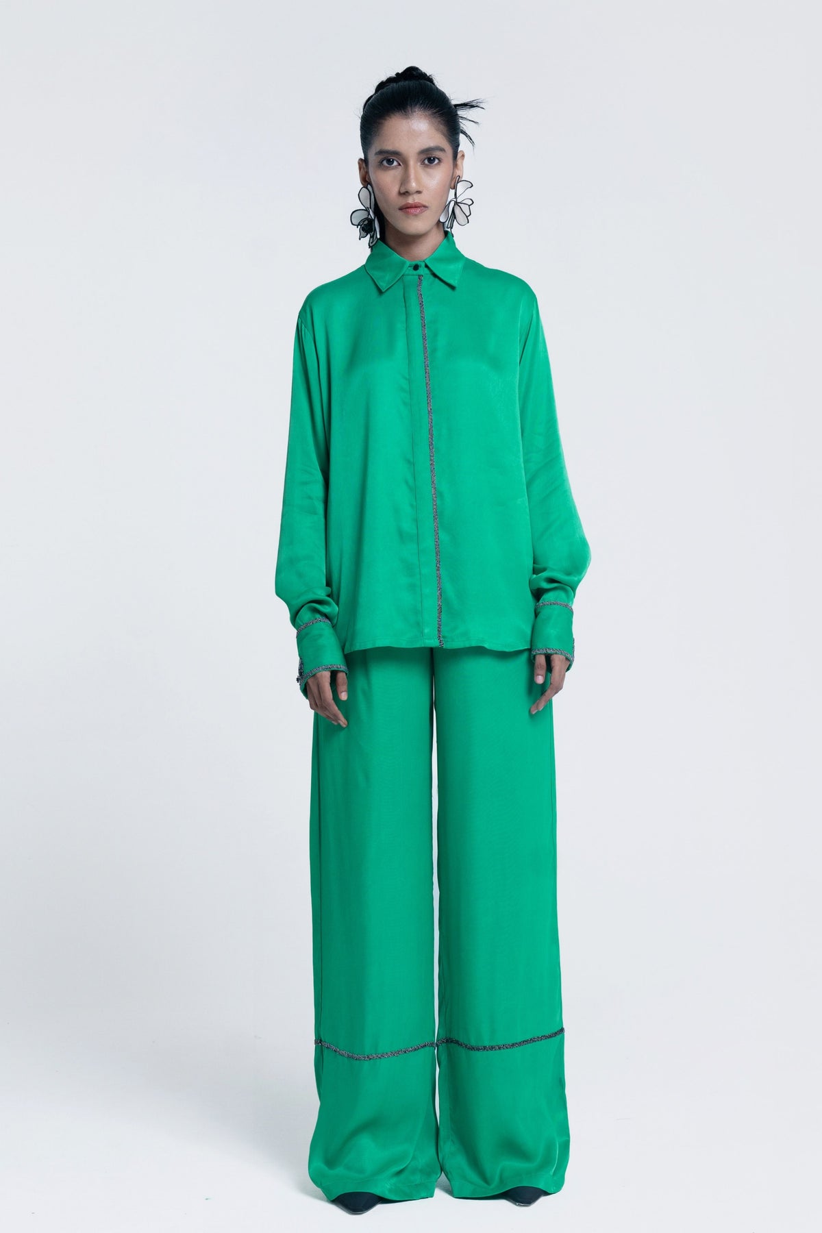 Echo Green Straight Trousers