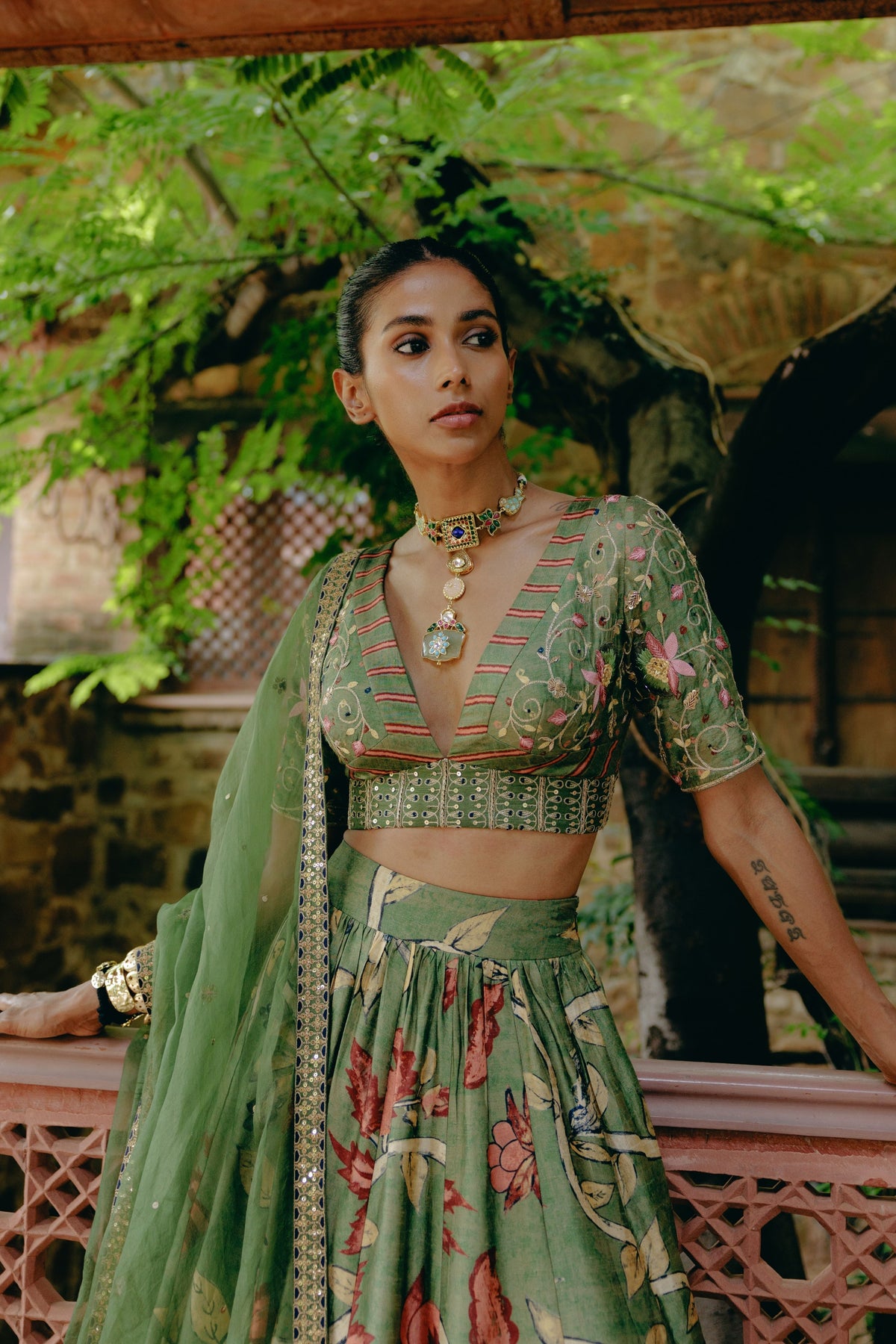 Jade Green Lehenga Set