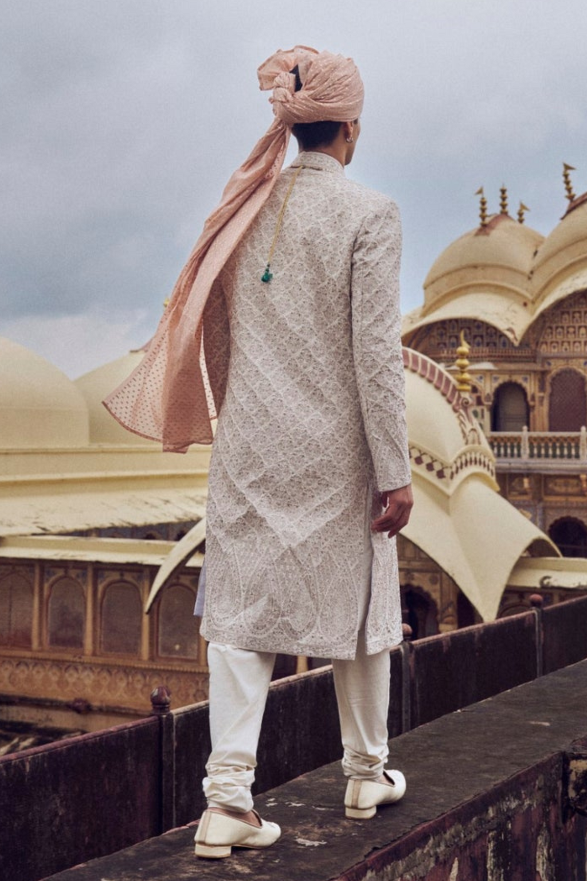 Nude Sherwani Set