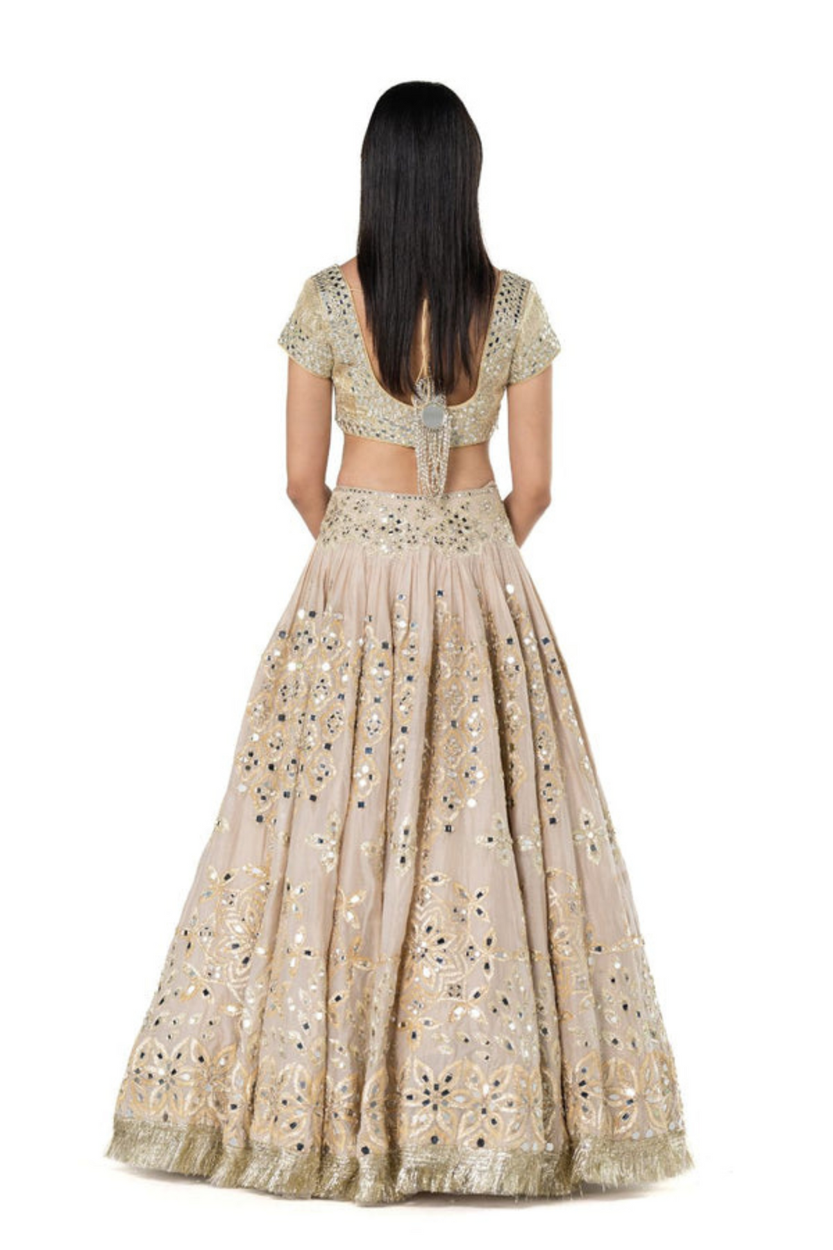 Beige Lehnga Set