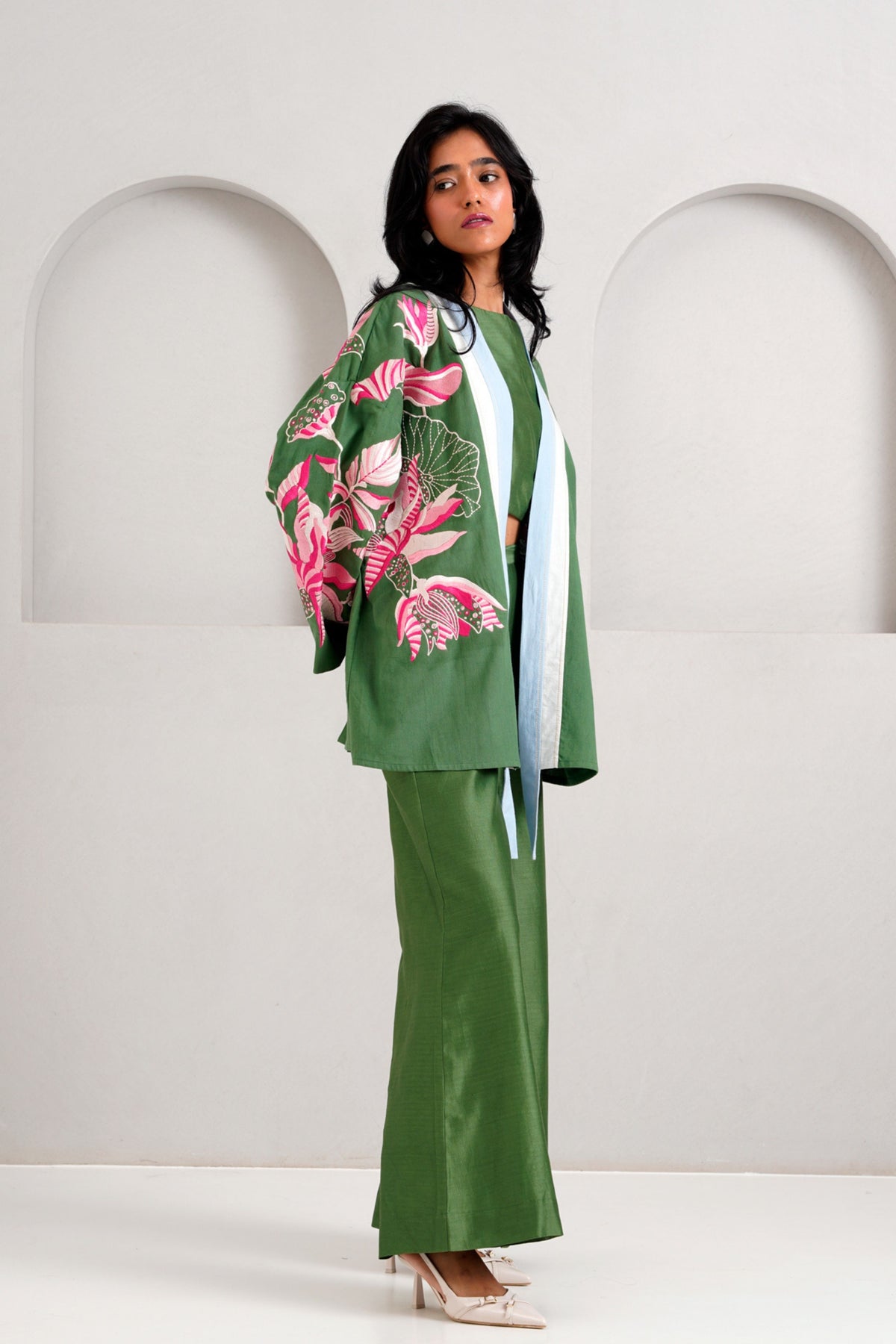 Pine Green Lyam Bloom Jacket Set