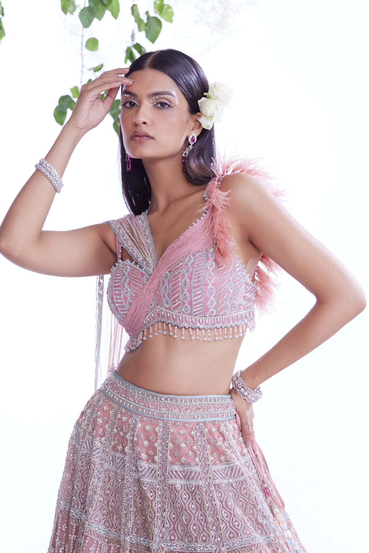 Peach Lehenga Set