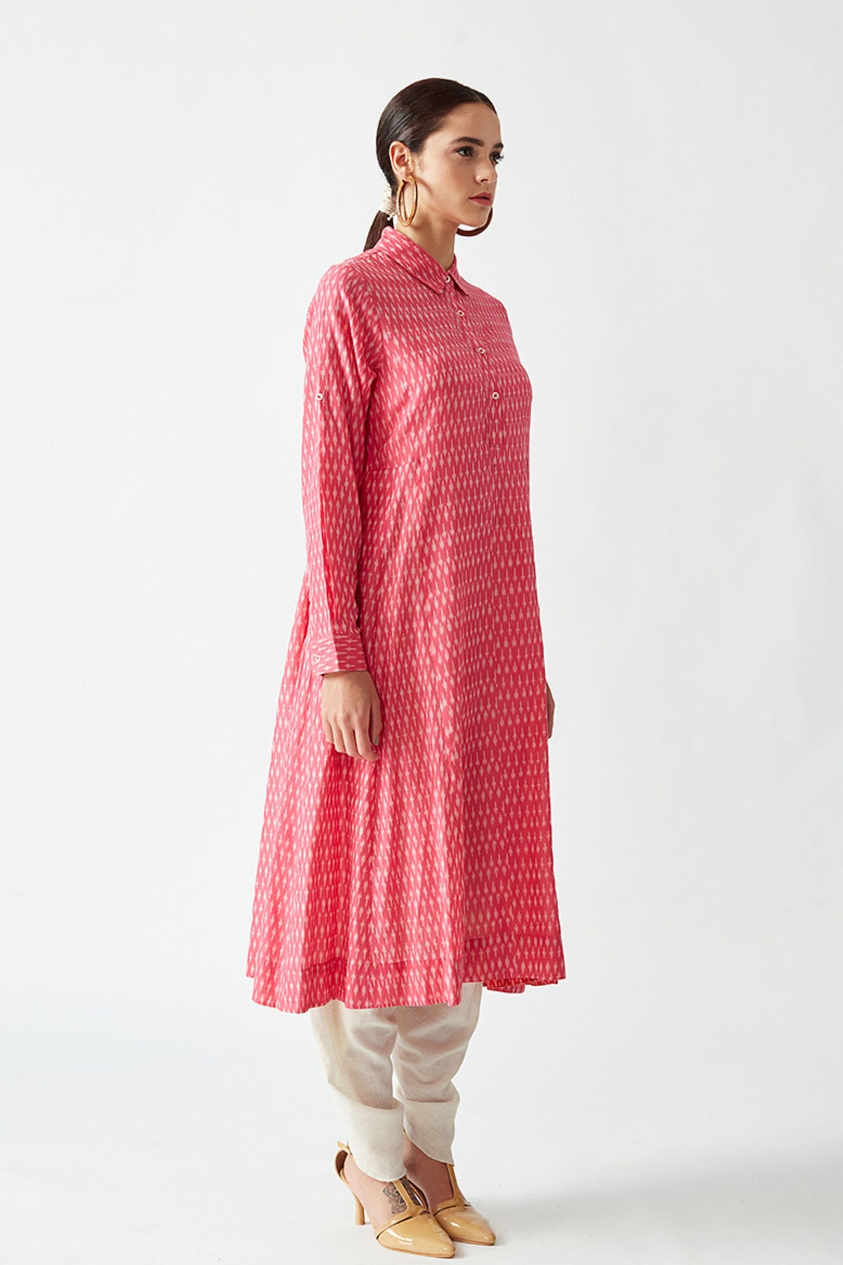 Brimstone Handloom Ikat Tunic Dress