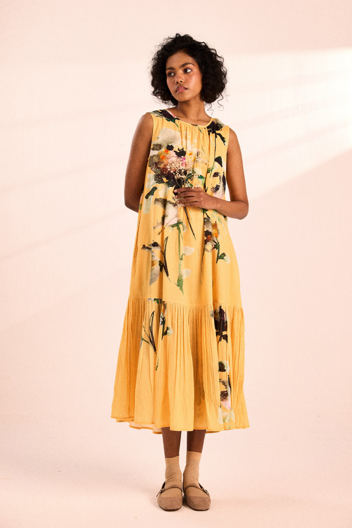 Sunlit Corn Yellow Dress