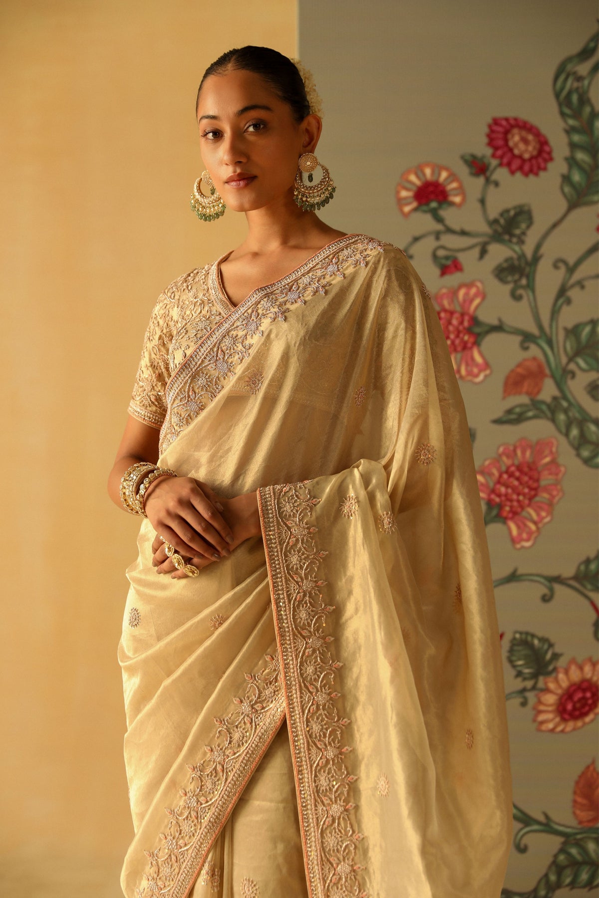 Gold Saraa Saree Set