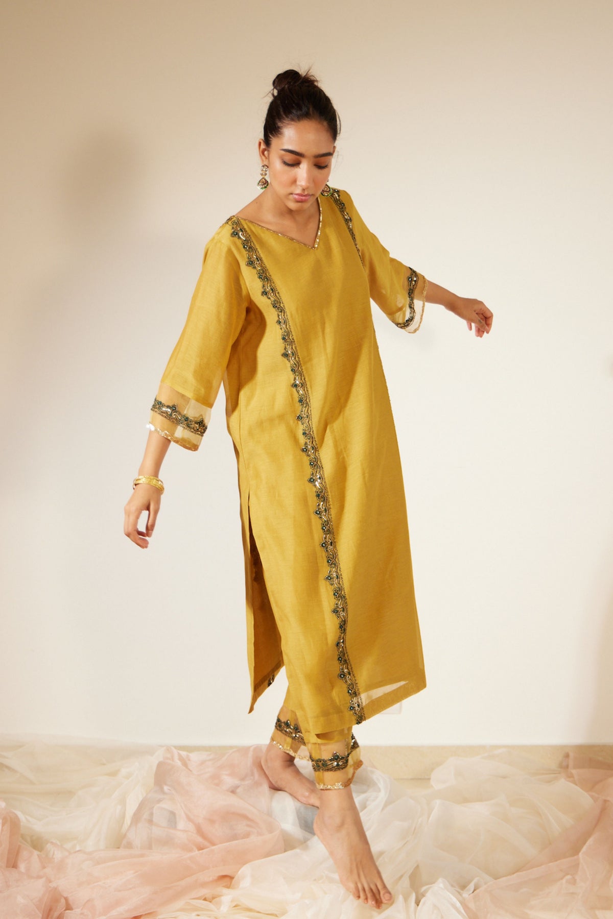 Yellow Abir Kurta