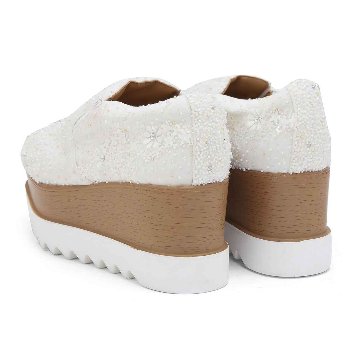 Dewdrops Wedding Wedge Sneakers