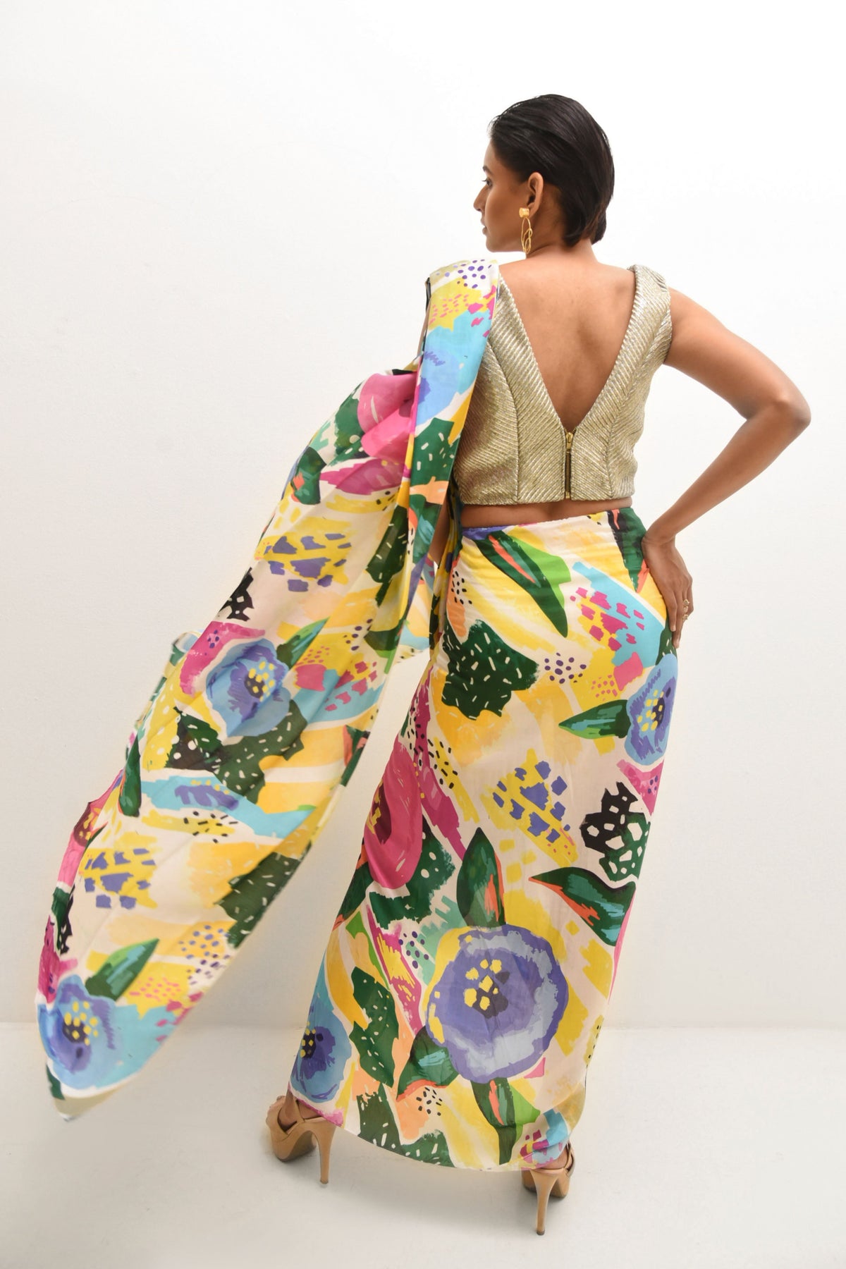 Printed Saree With Blouse