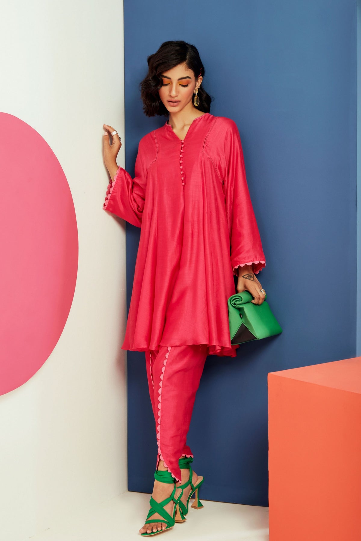 Bright Fuchsia Kurta Set