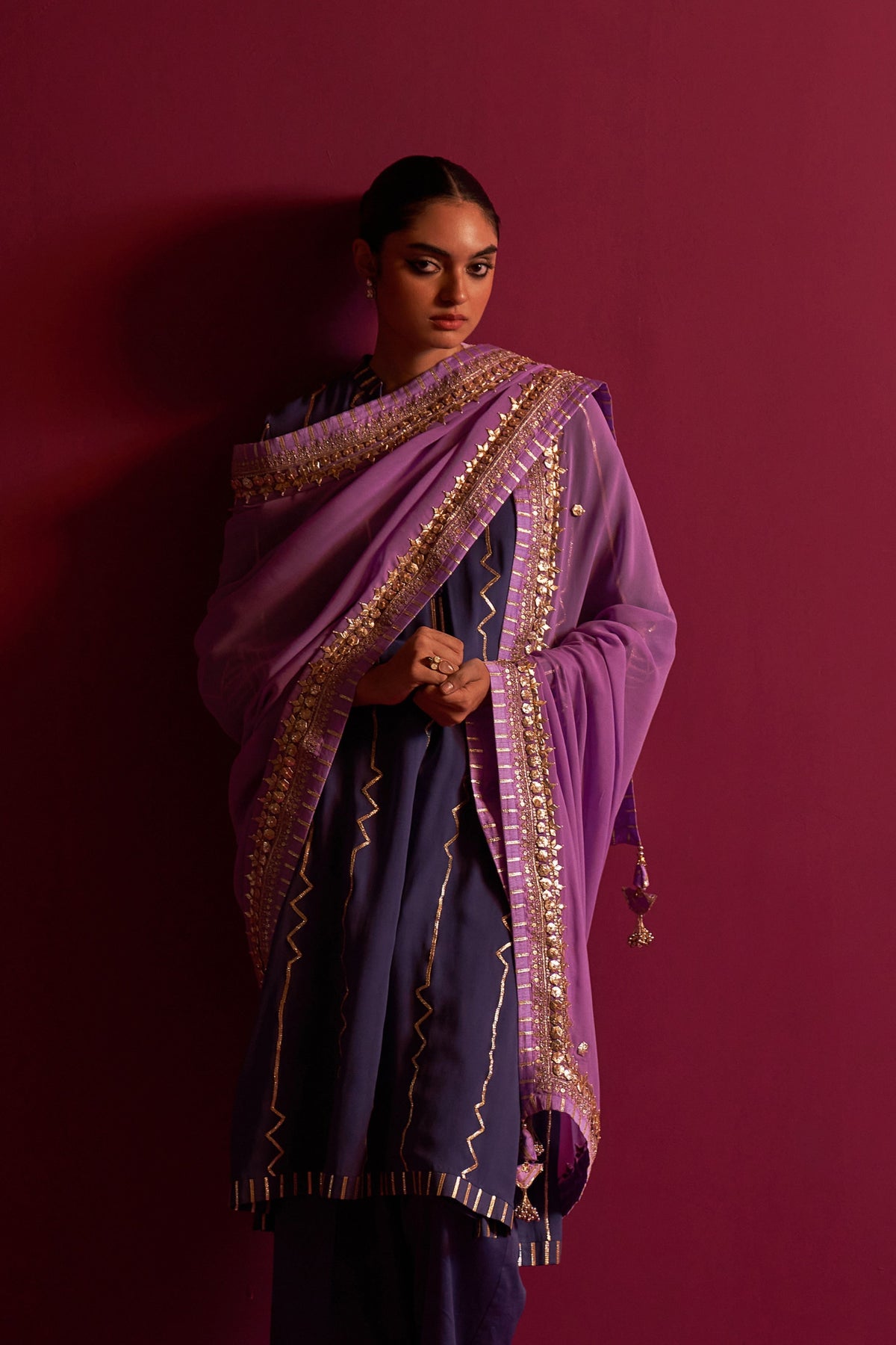 Mauve Gul Kurta Set