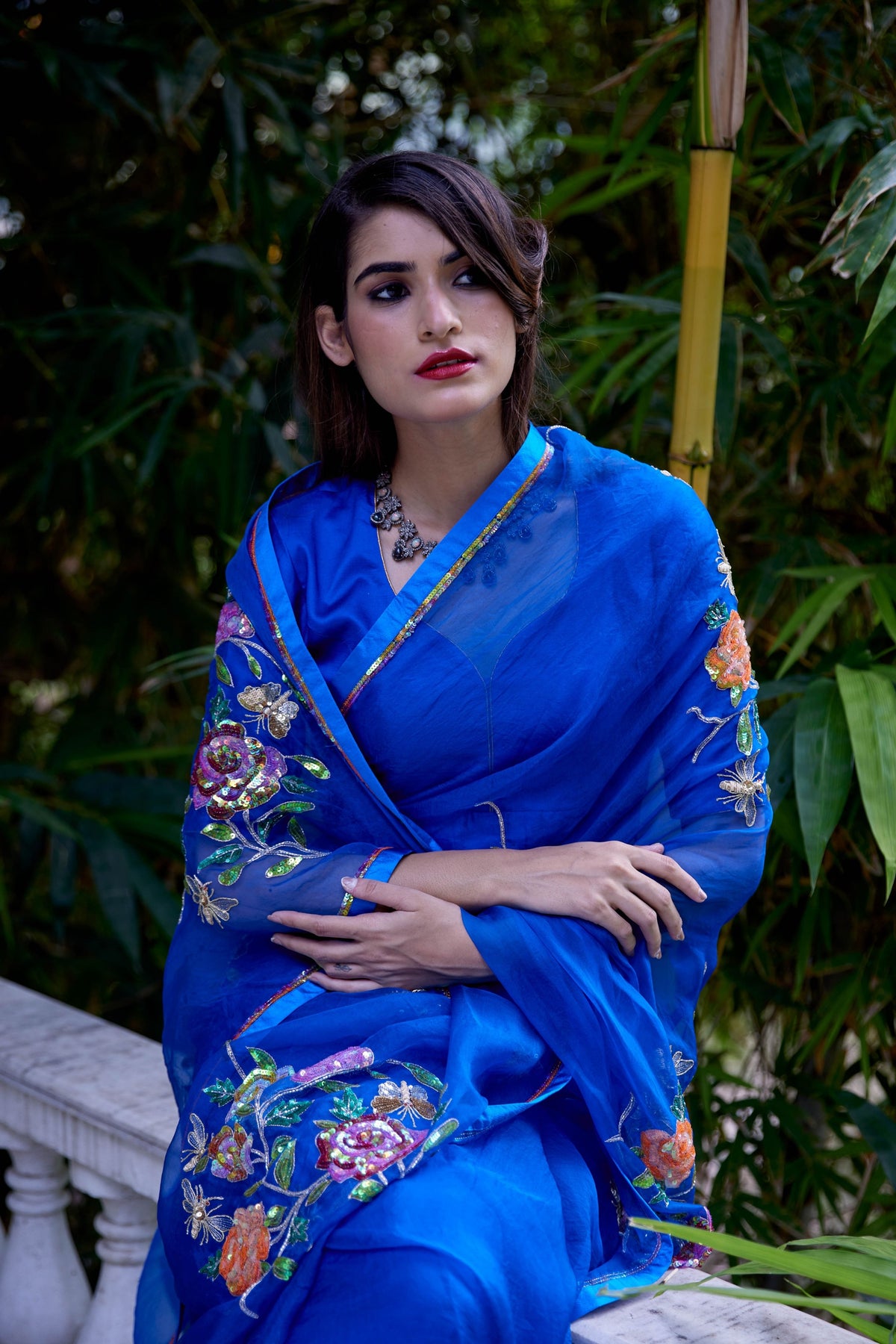 Neelima Cobalt Blue Saree