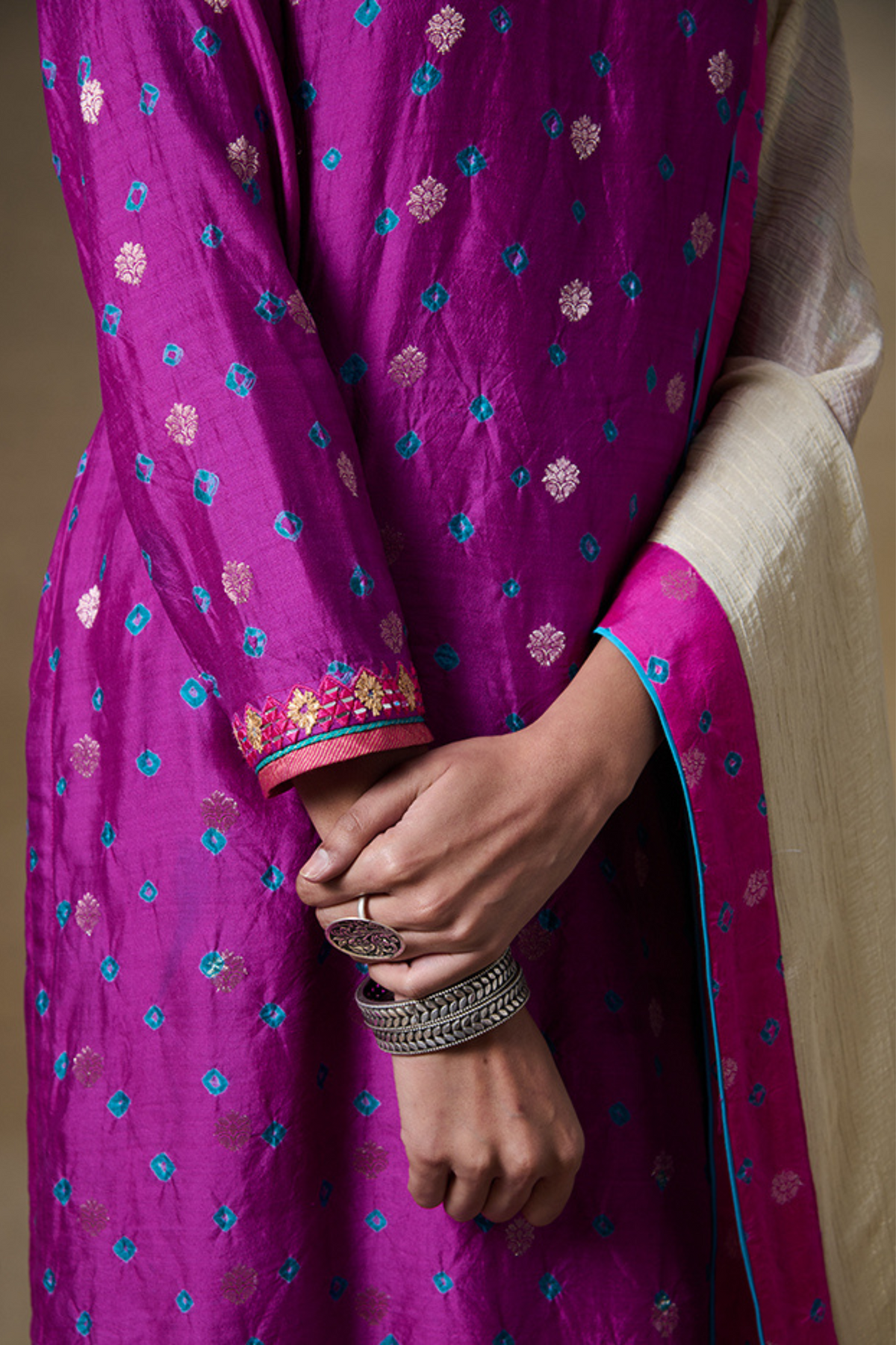 Bundi Kurta Set in Pink