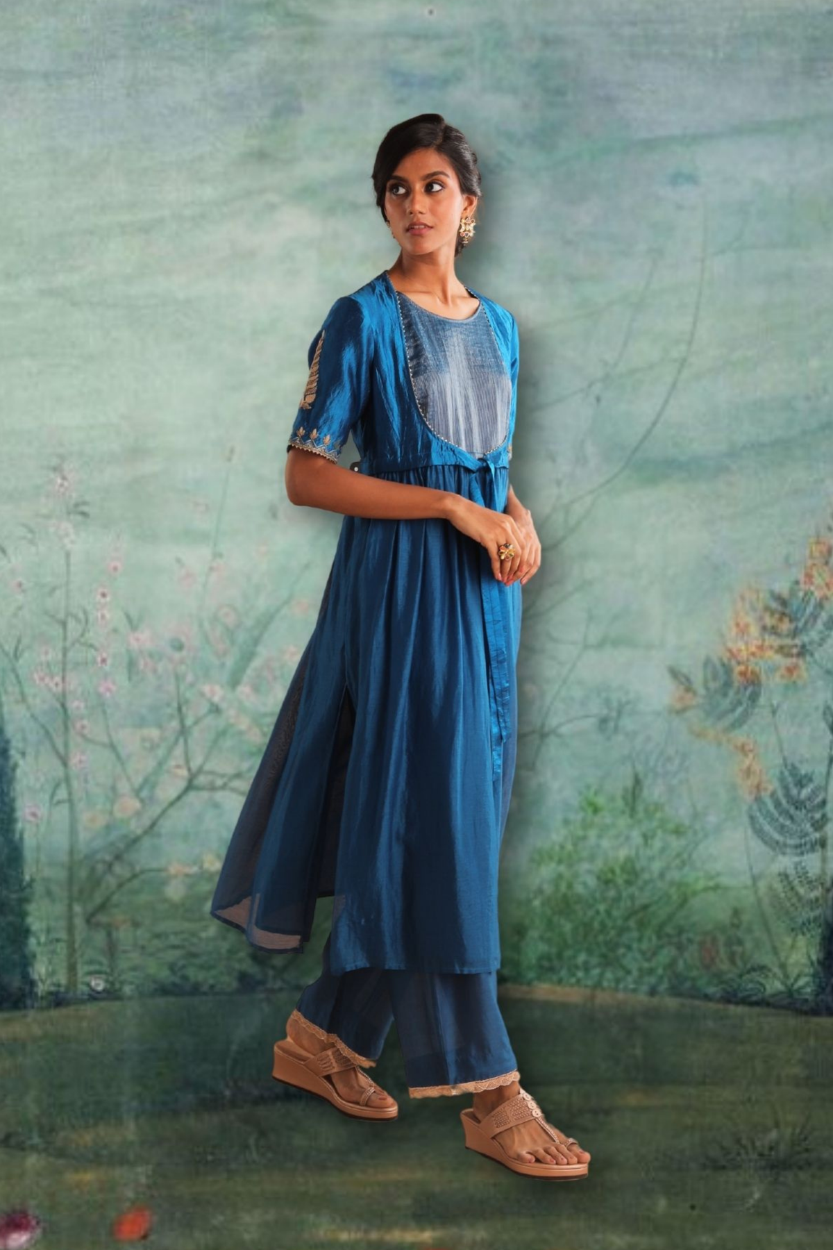 Matka Yoke Slit Tunic Set