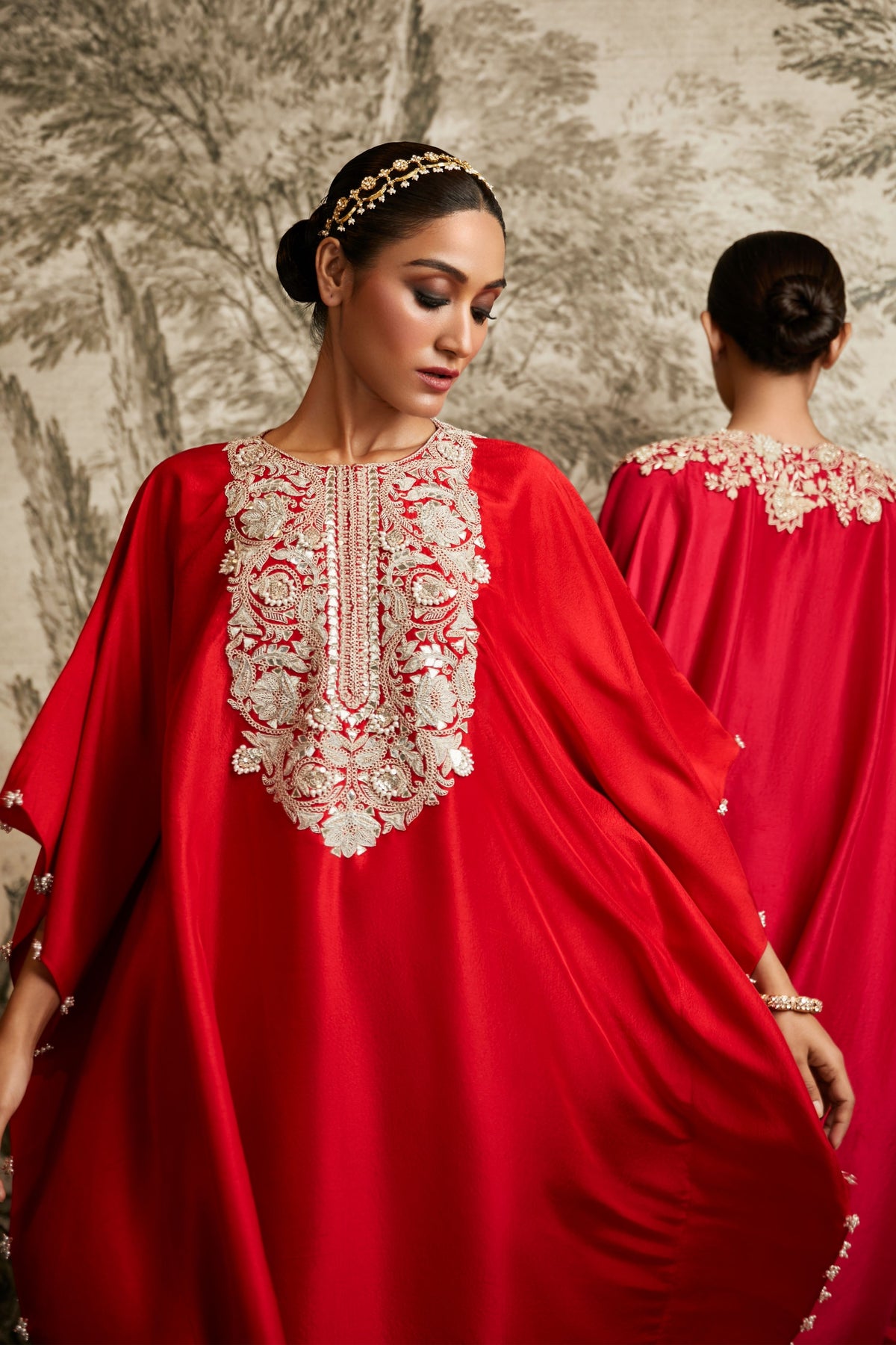 Red Kaftan Set