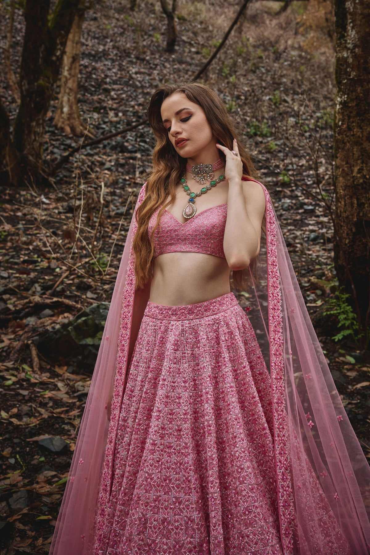 Pink Prism Lehenga Set