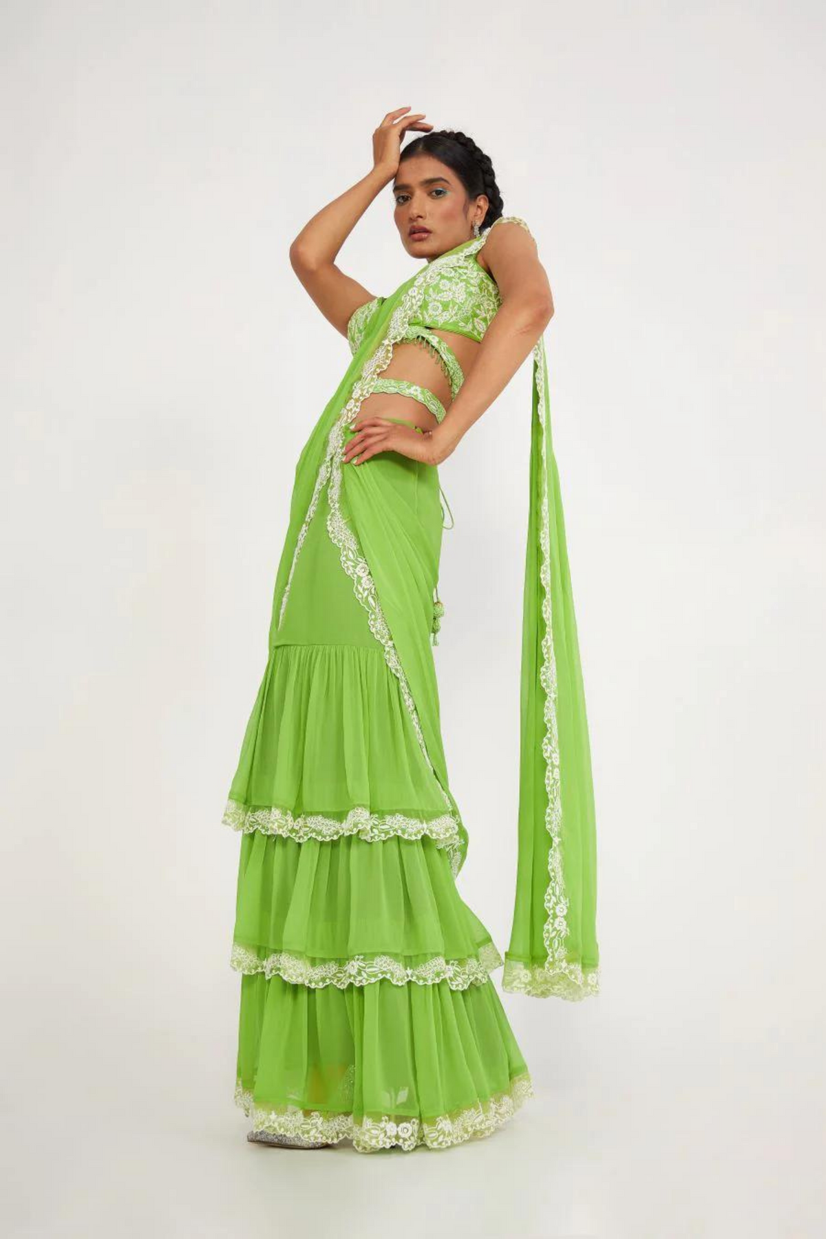 Stella Tiered Saree